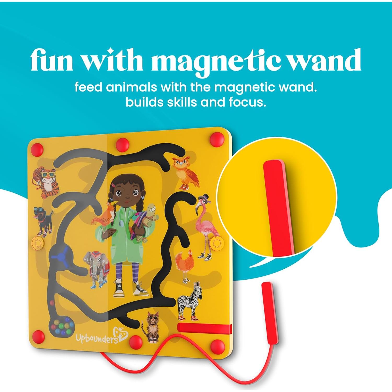 Tablero Ocupado Montessori Upbounders - Juguete Magnético 25.4 cm