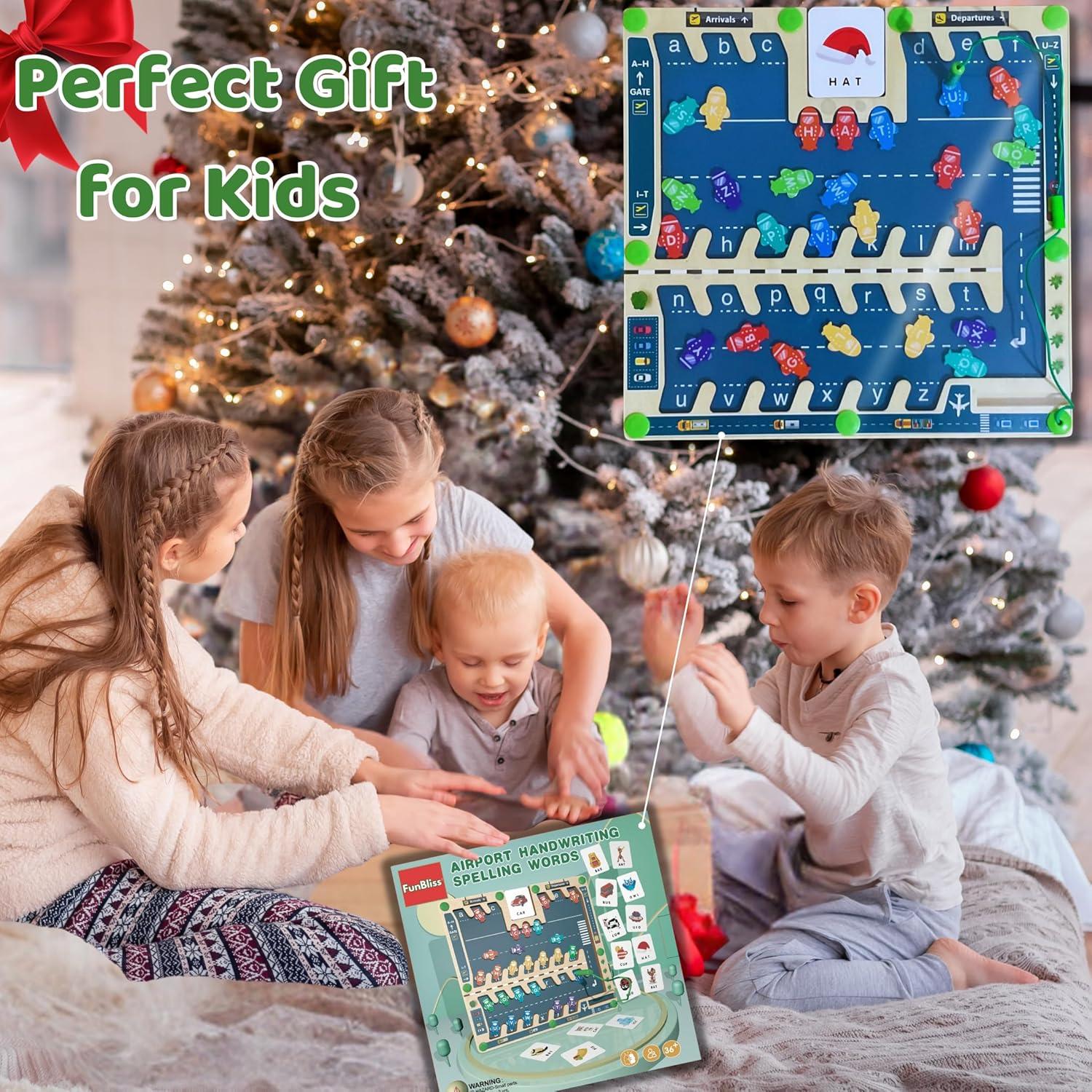 Tablero de Laberinto Alfabético Magnético FunBliss - Madera 31cm