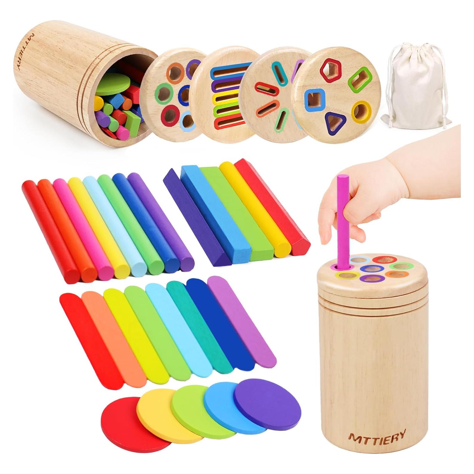 Juguetes Montessori 4 en 1 MTTIERY para Niños 2-4 Años