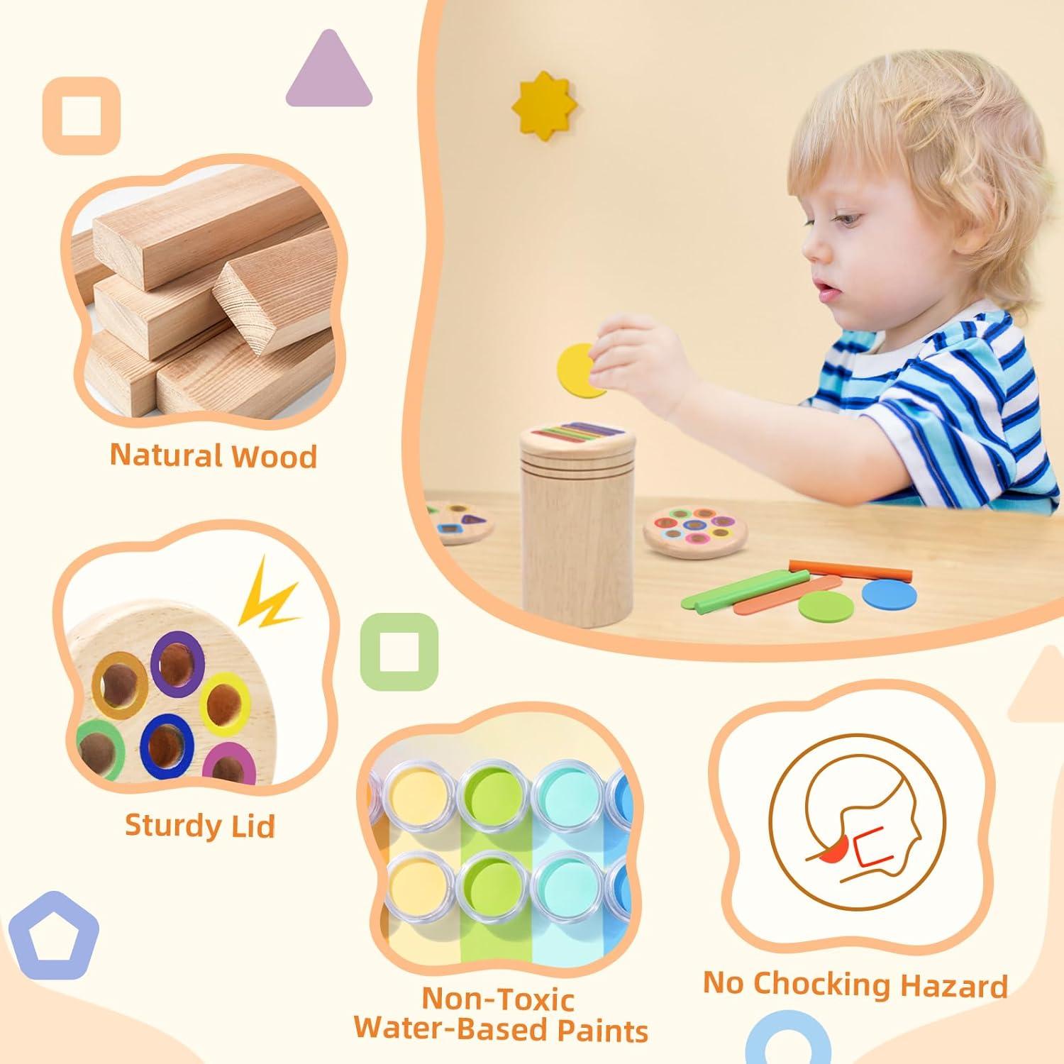 Juguetes Montessori 4 en 1 MTTIERY para Niños 2-4 Años