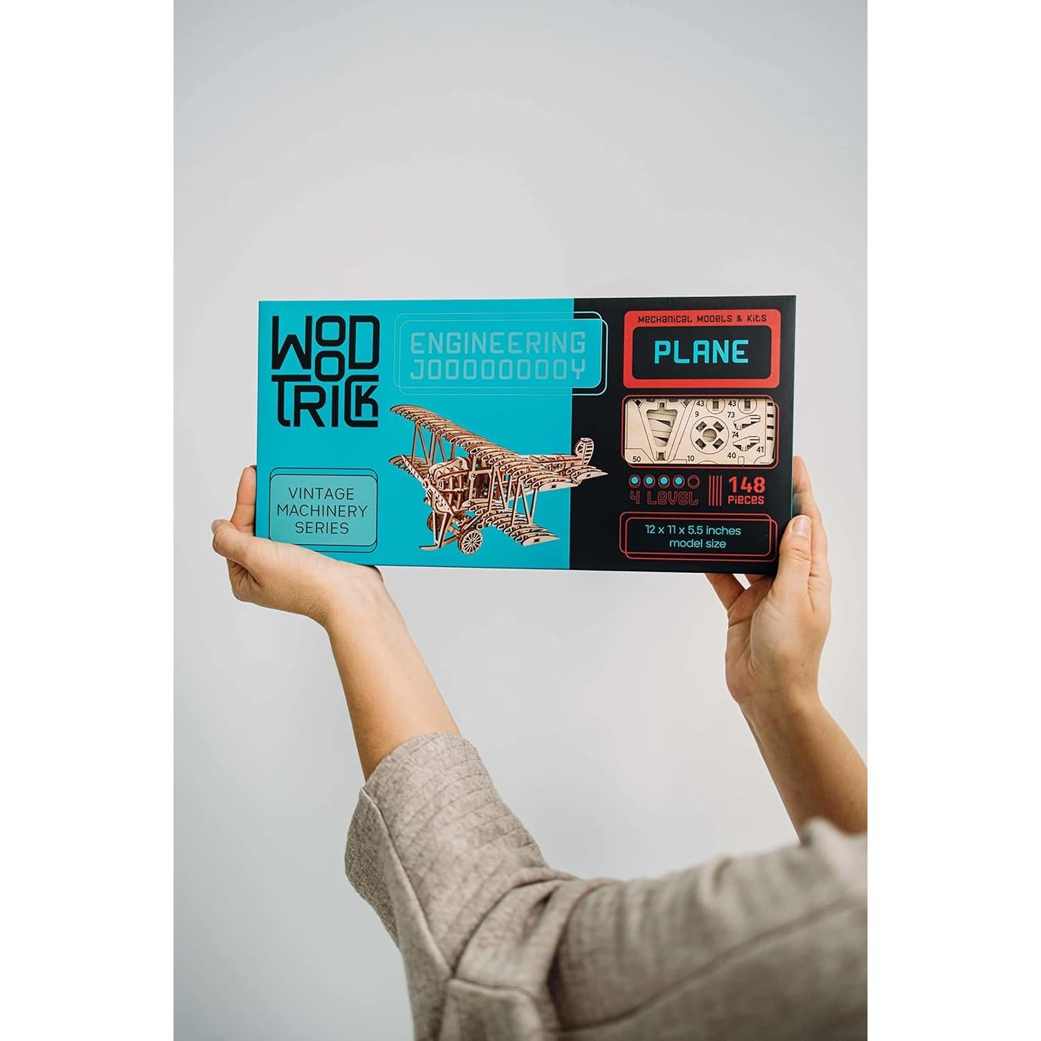 Kit de Juguete de Avión de Madera Wood Trick - Modelo 3D DIY