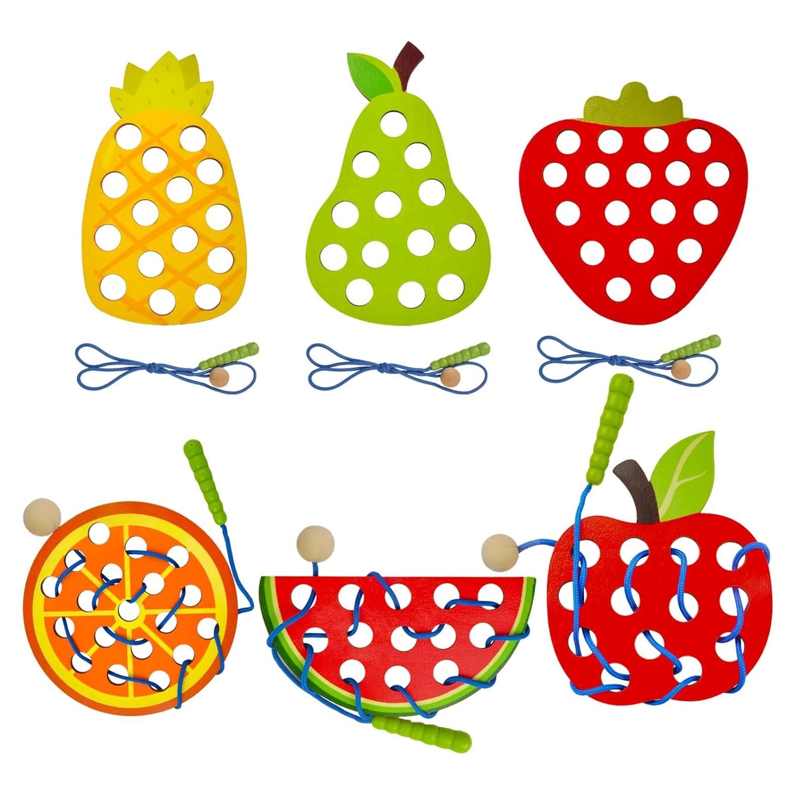 Juguete de Enhebrar de Madera ECam para Niños 1-3 Años