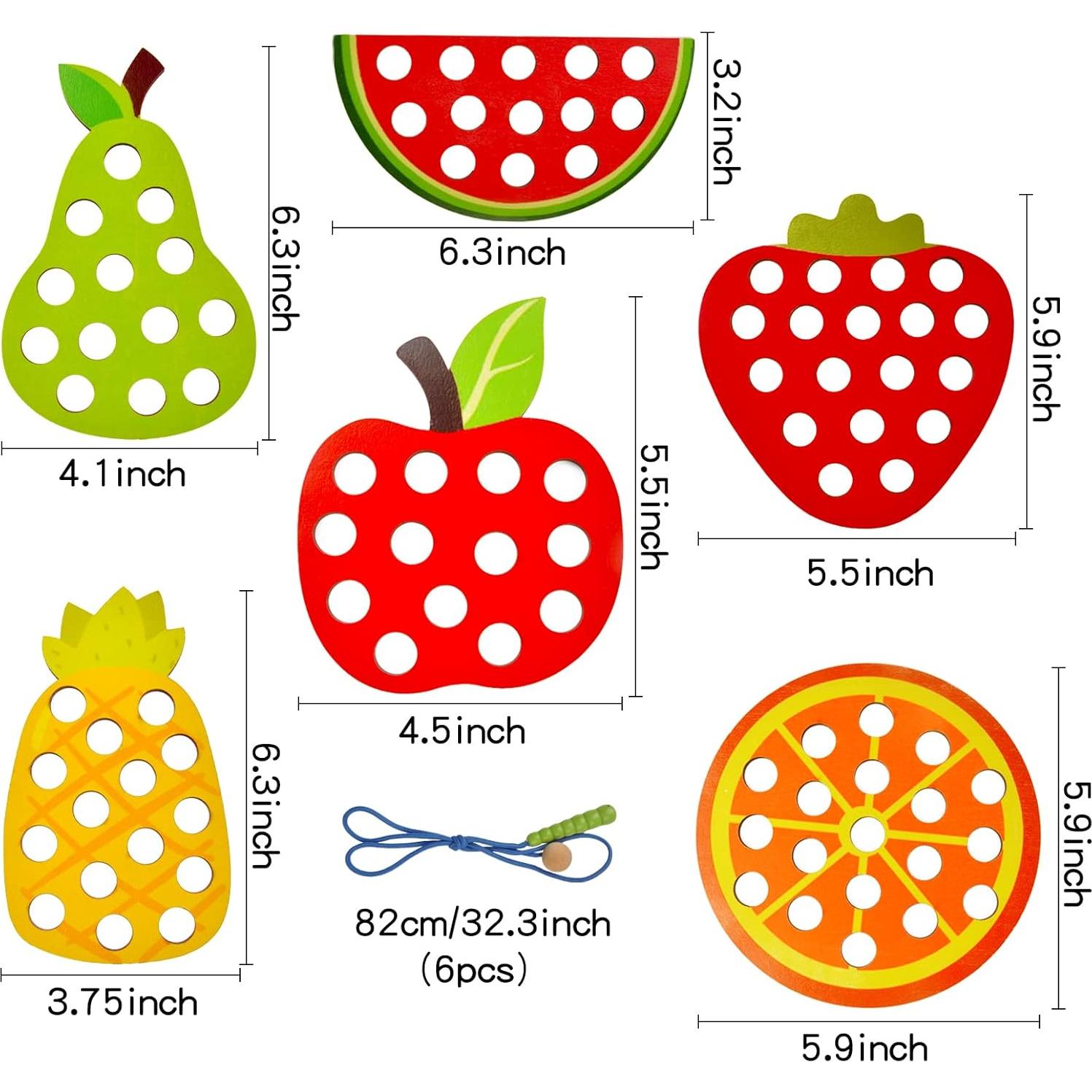 Juguete de Enhebrar de Madera ECam para Niños 1-3 Años