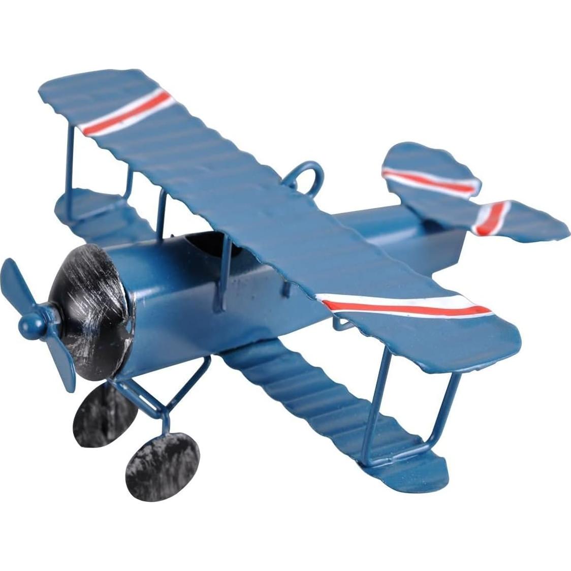 Modelo de Avión Retro de Metal 3 Piezas TTKBHHQ 10x9x5 cm