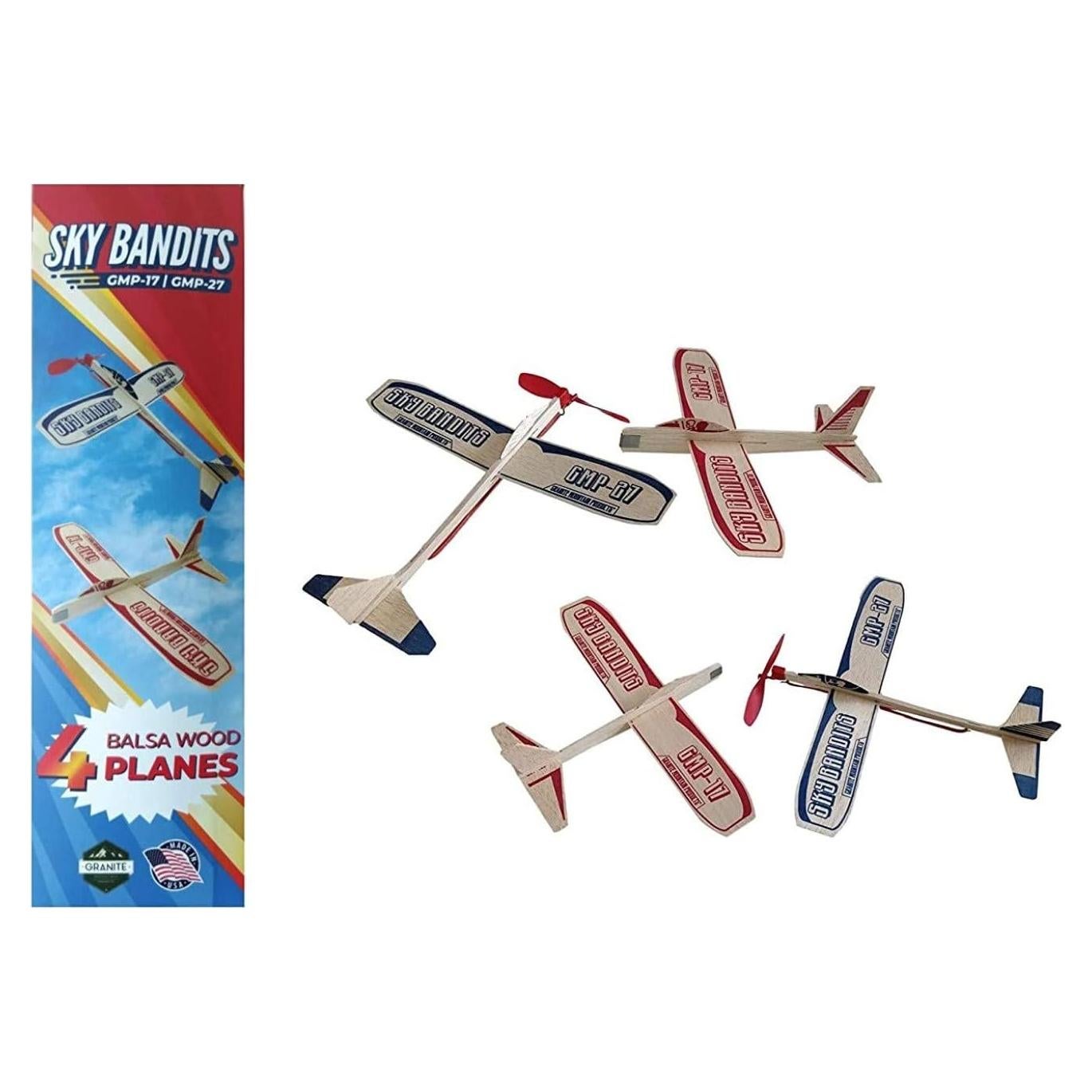 Kit de Aviones de Madera de Balsamo Granite Mountain - 4 Piezas