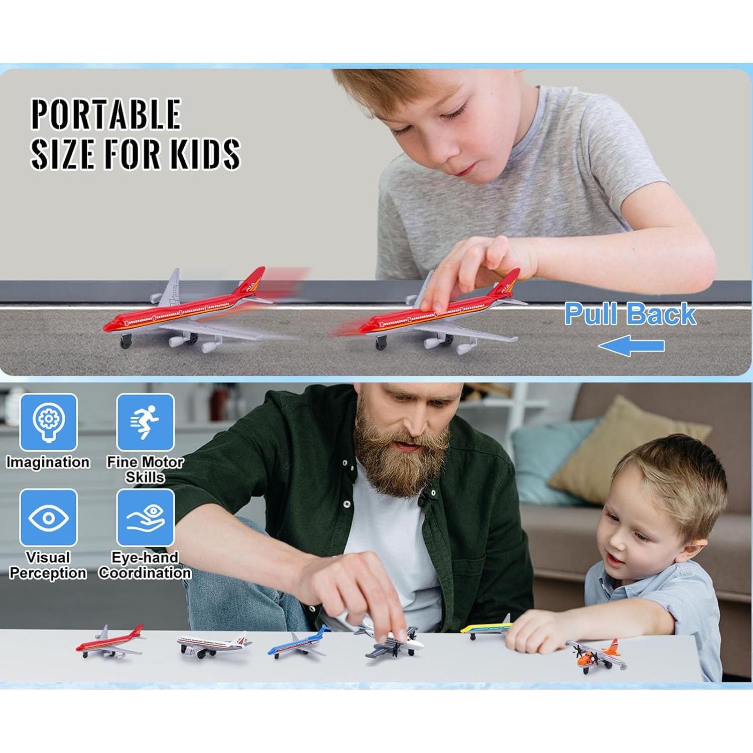 Juguete de Avión de Metal QUANA para Niños 3-6 Años