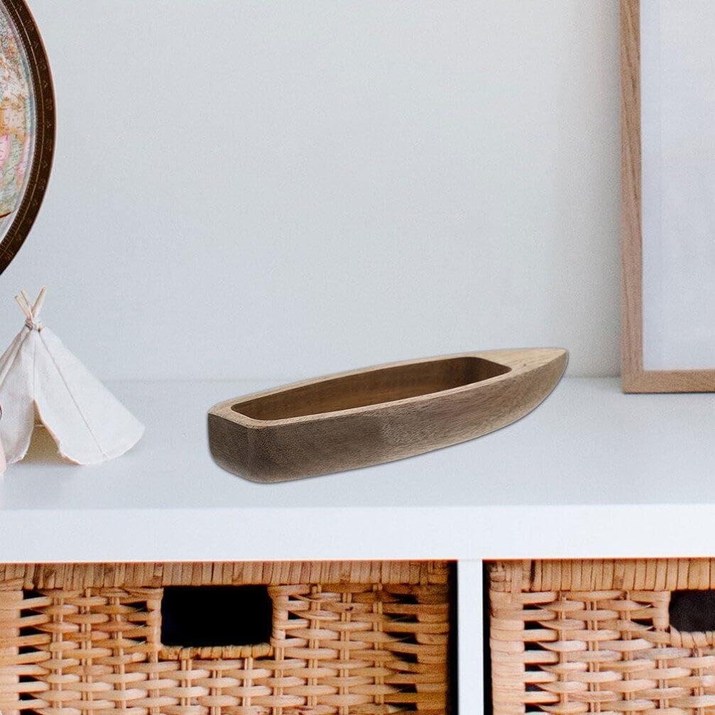 Modelo de Barco de Madera ABOOFAN 2 Pcs Decoración 14.8x4.5 cm