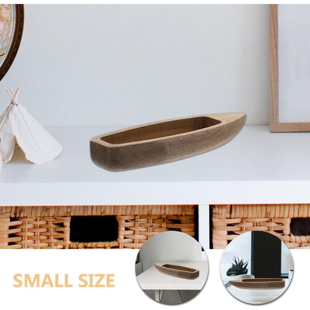 Modelo de Barco de Madera ABOOFAN 2 Pcs Decoración 14.8x4.5 cm