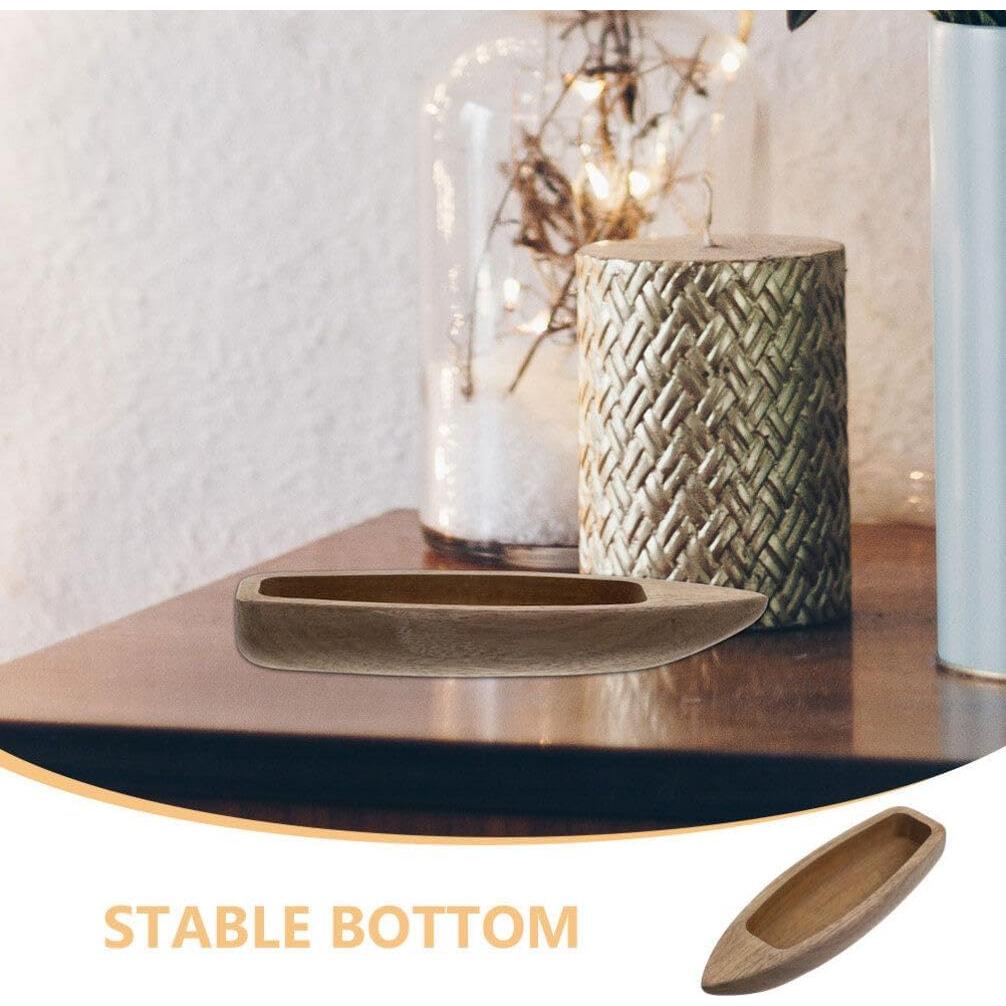 Modelo de Barco de Madera ABOOFAN 2 Pcs Decoración 14.8x4.5 cm