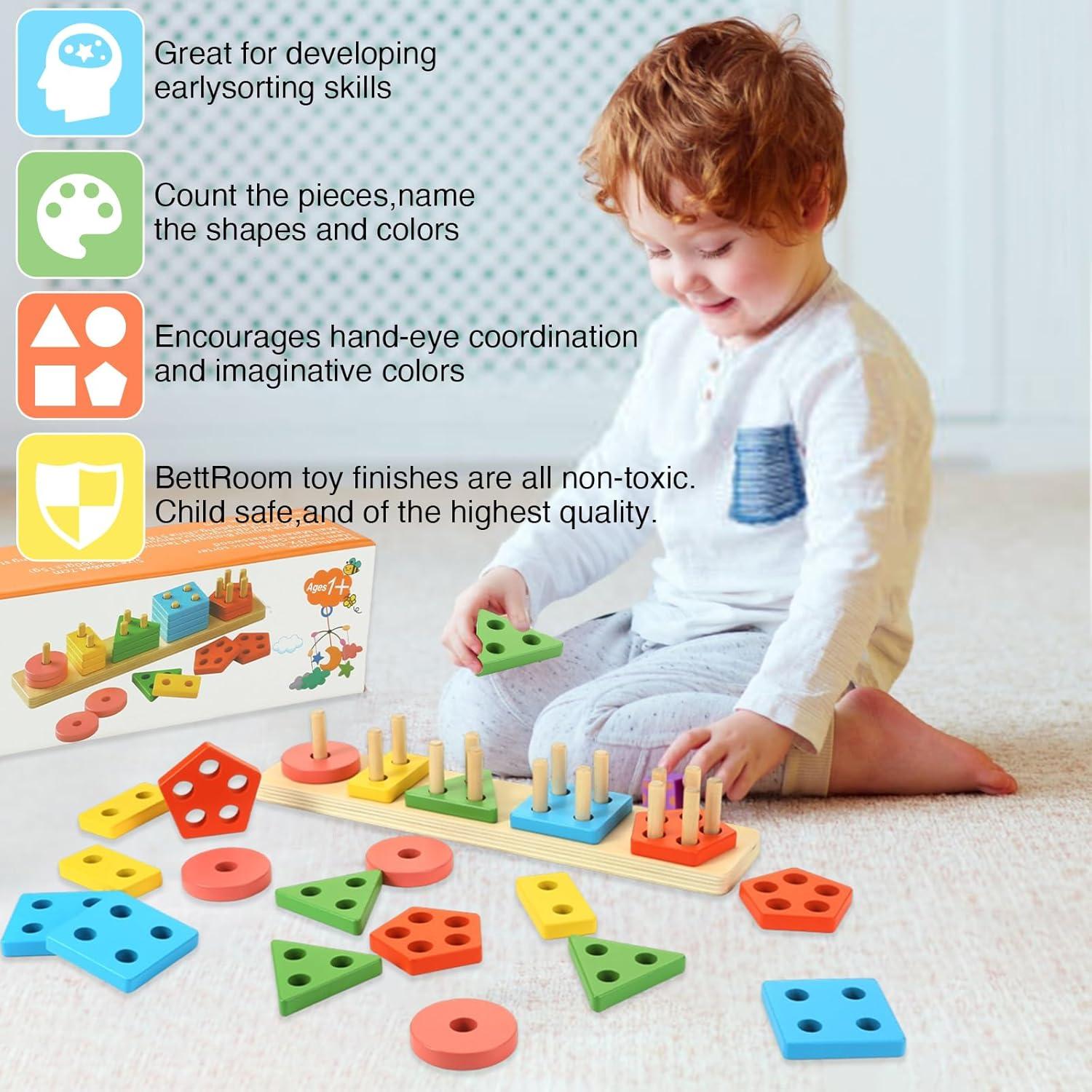 Juguete Educativo de Madera BettRoom para Niños 1-6 Años