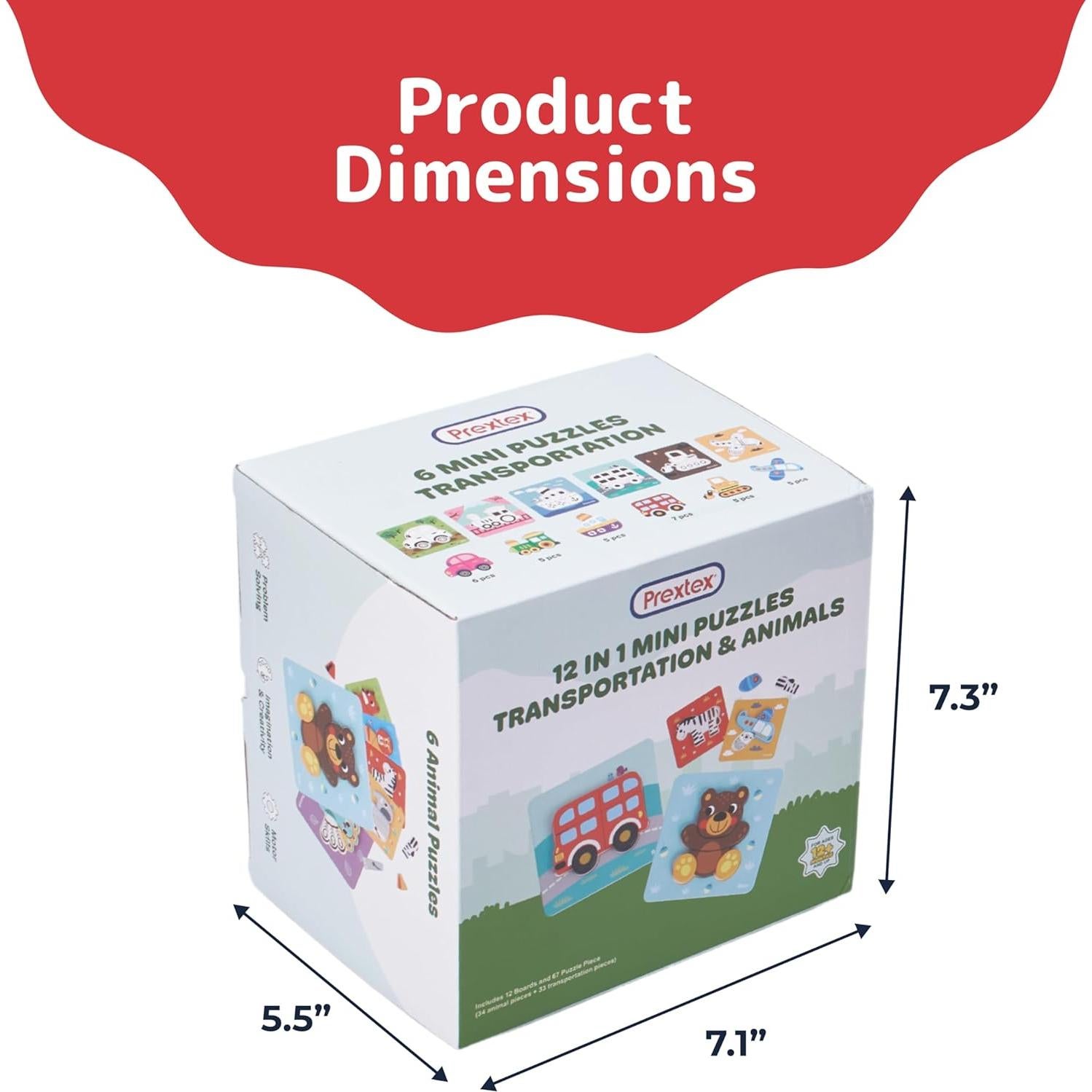 Set de Rompecabezas Prextex de 12 Piezas para Niños