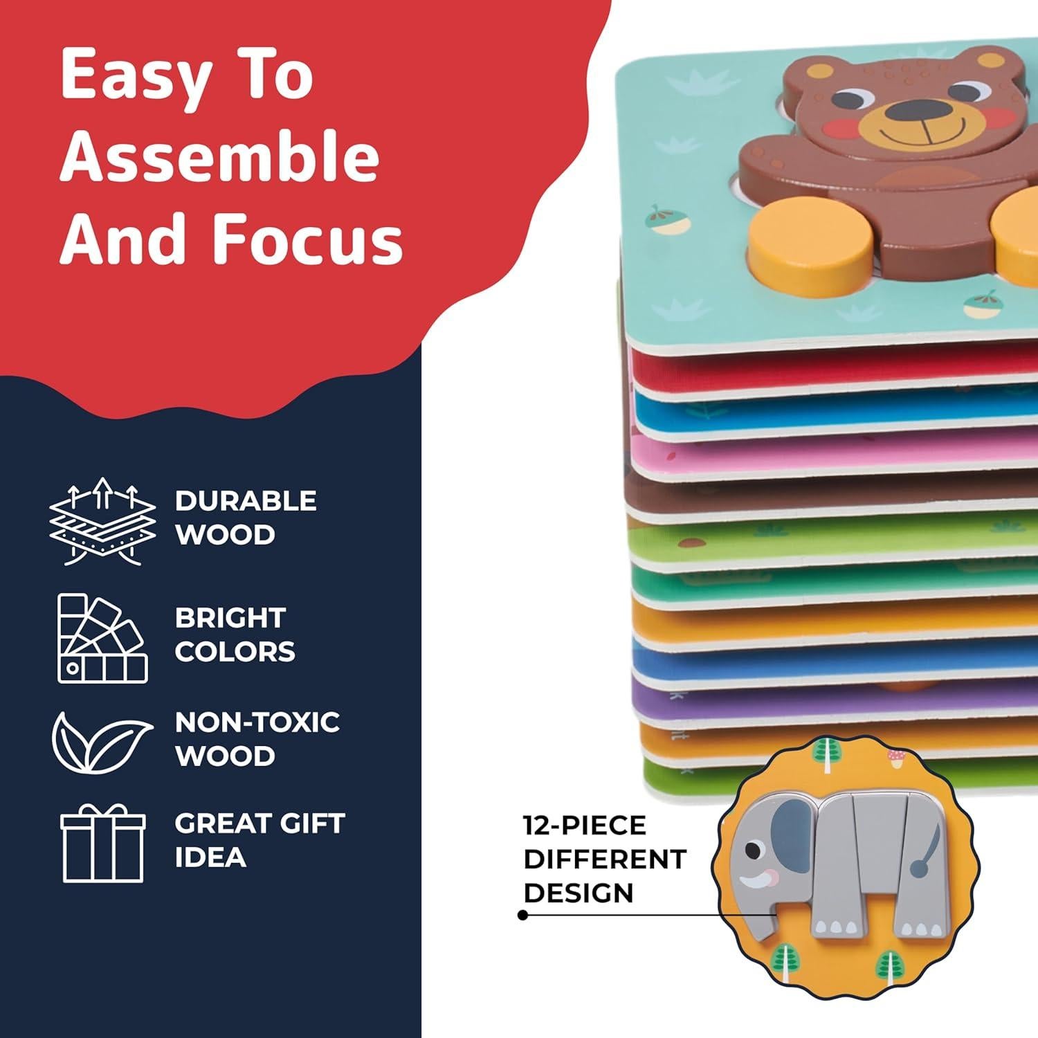 Set de Rompecabezas Prextex de 12 Piezas para Niños