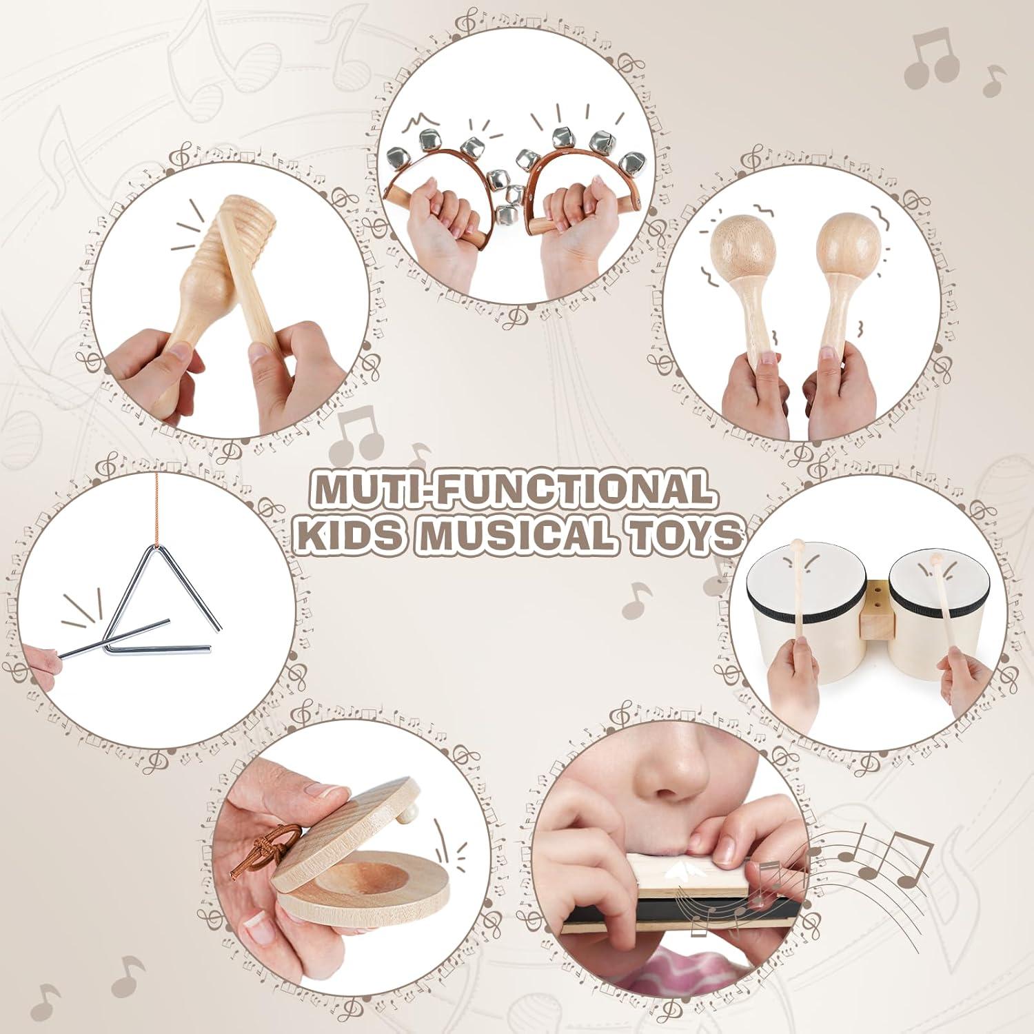 Juego de Batería Infantil Vanplay - Instrumentos Musicales 7 Piezas