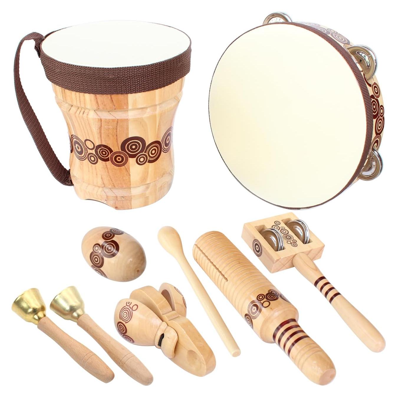 Juego de Instrumentos Musicales de Madera Kallwong - 7 Piezas