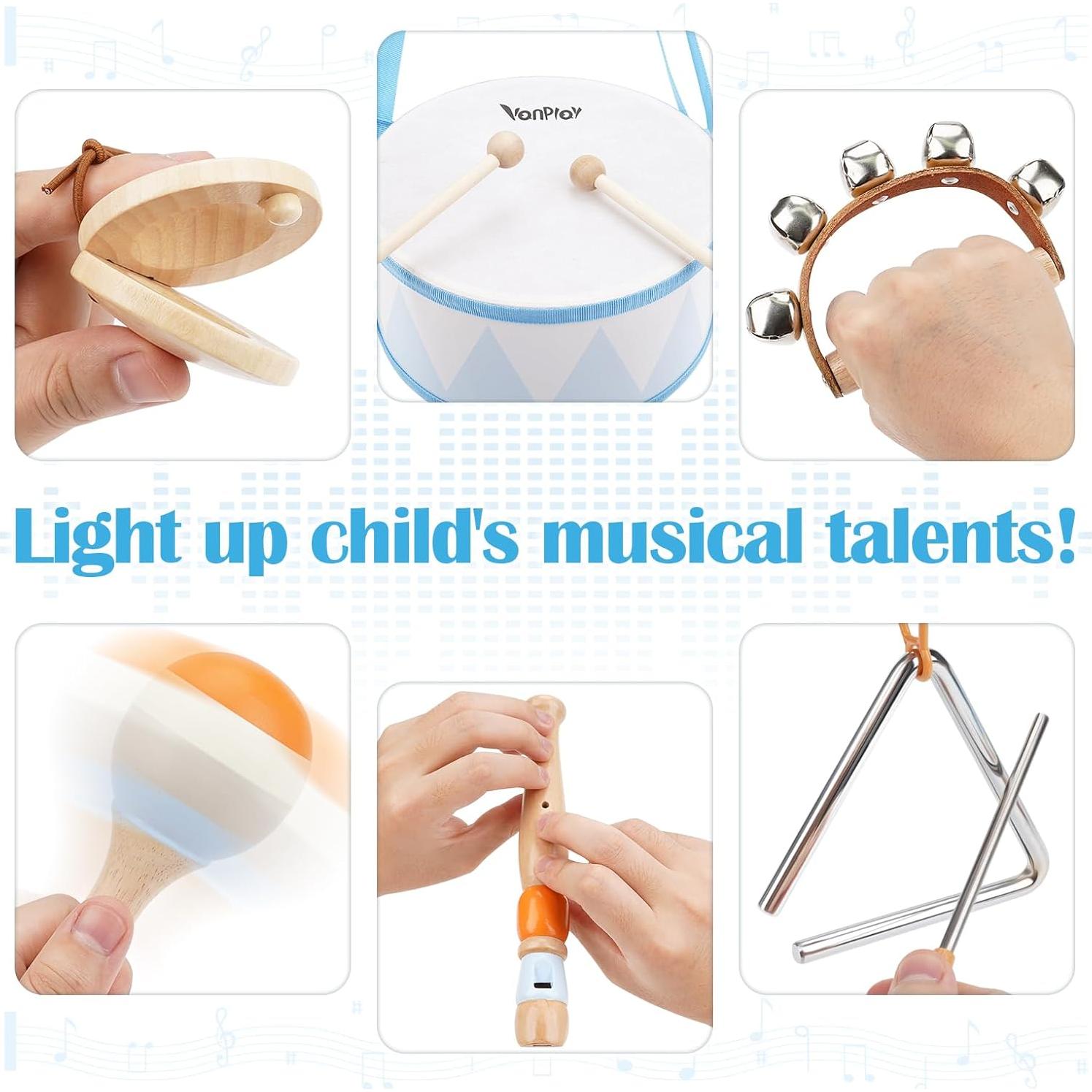 Juego de Batería Infantil Vanplay - 6 Instrumentos Musicales