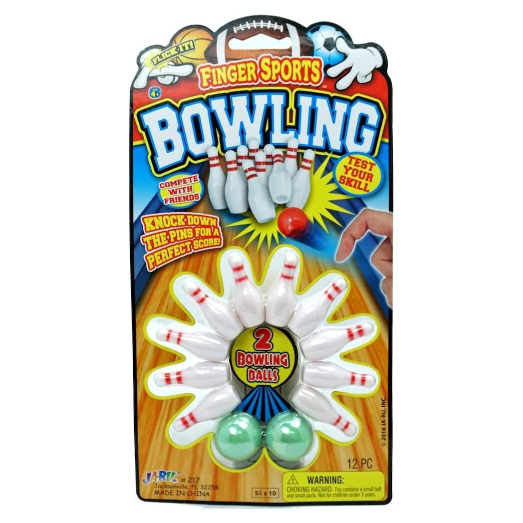 Juego de Bolos de Dedos JA-RU Portátil con 2 Pelotas
