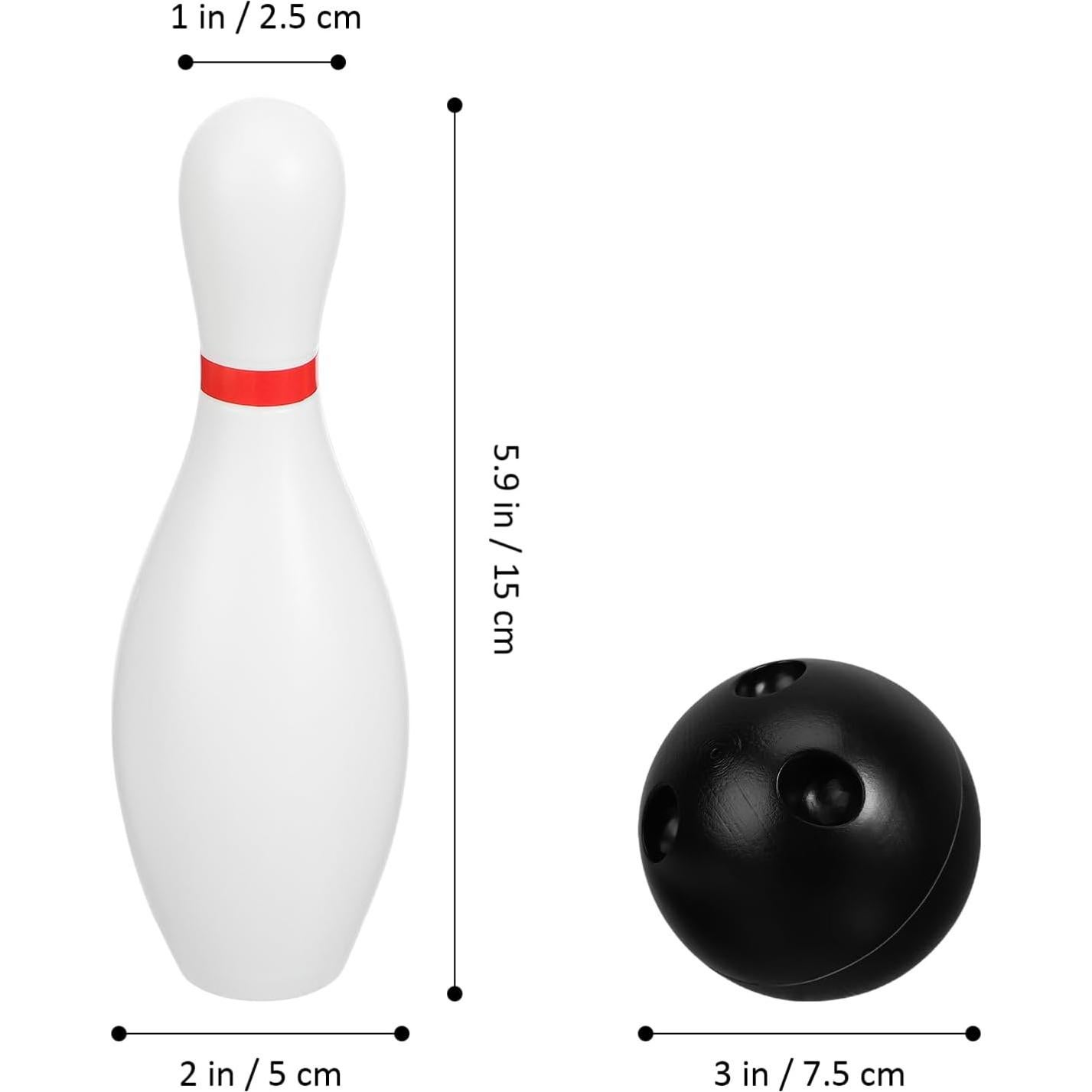 Set Mini Bowling Toddmomy 16cm para Juegos de Interior