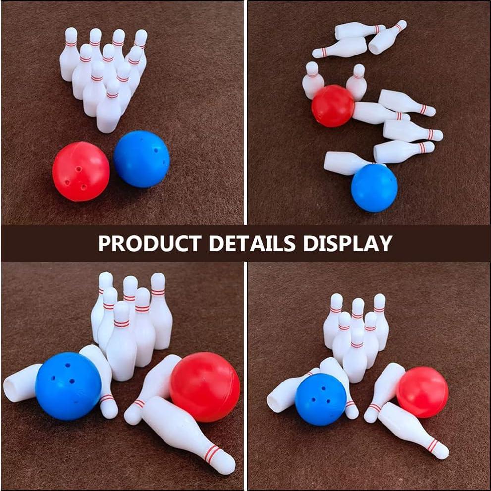 Juego de Bolos Miniatura Toyvian 2 Piezas Decoración Casa Muñecas