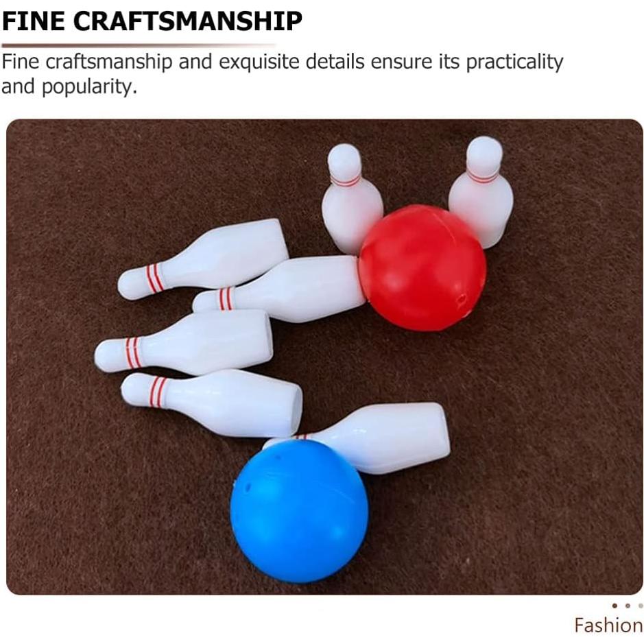 Juego de Bolos Miniatura Toyvian 2 Piezas Decoración Casa Muñecas