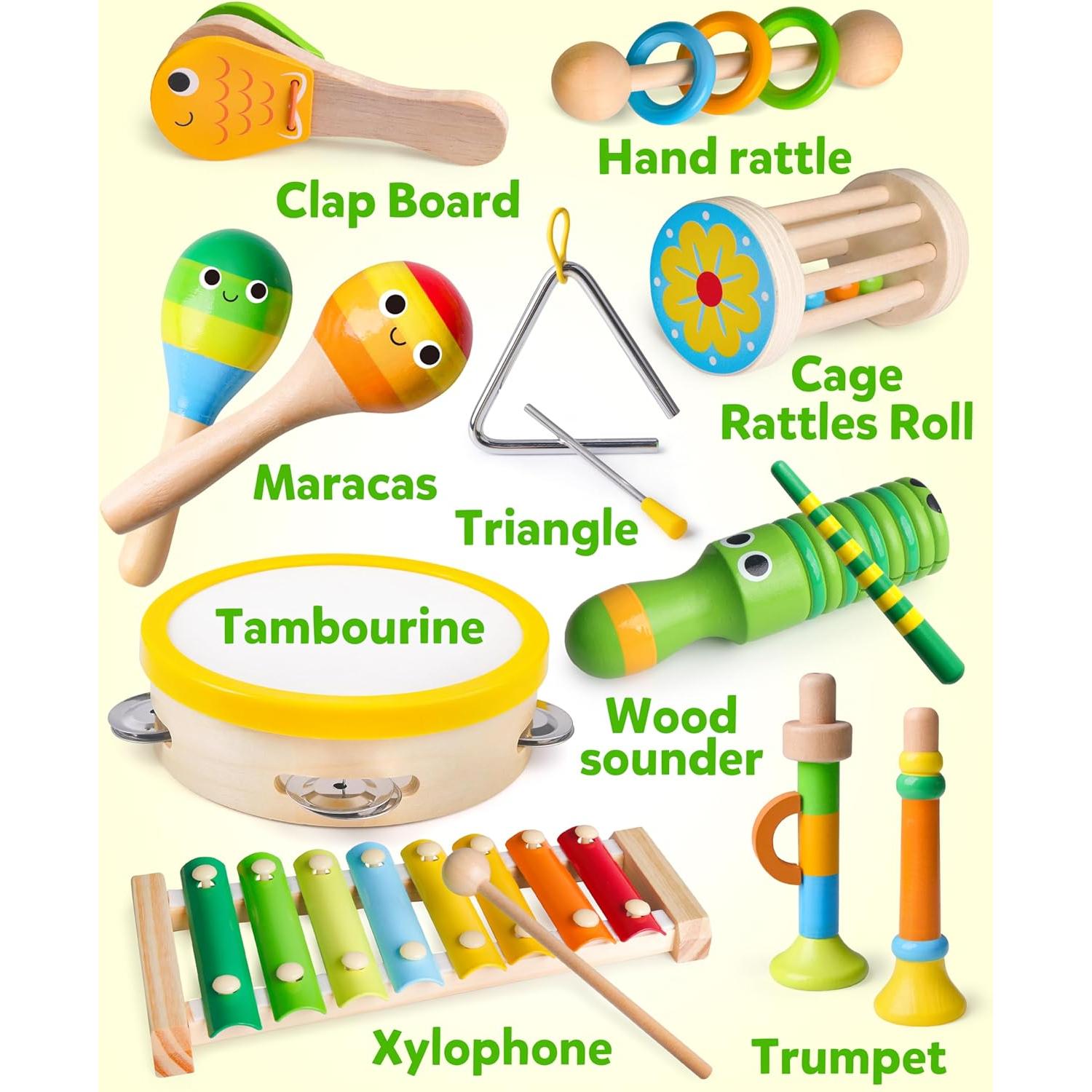 Juego de Instrumentos Musicales Coogam para Niños 3+ Años