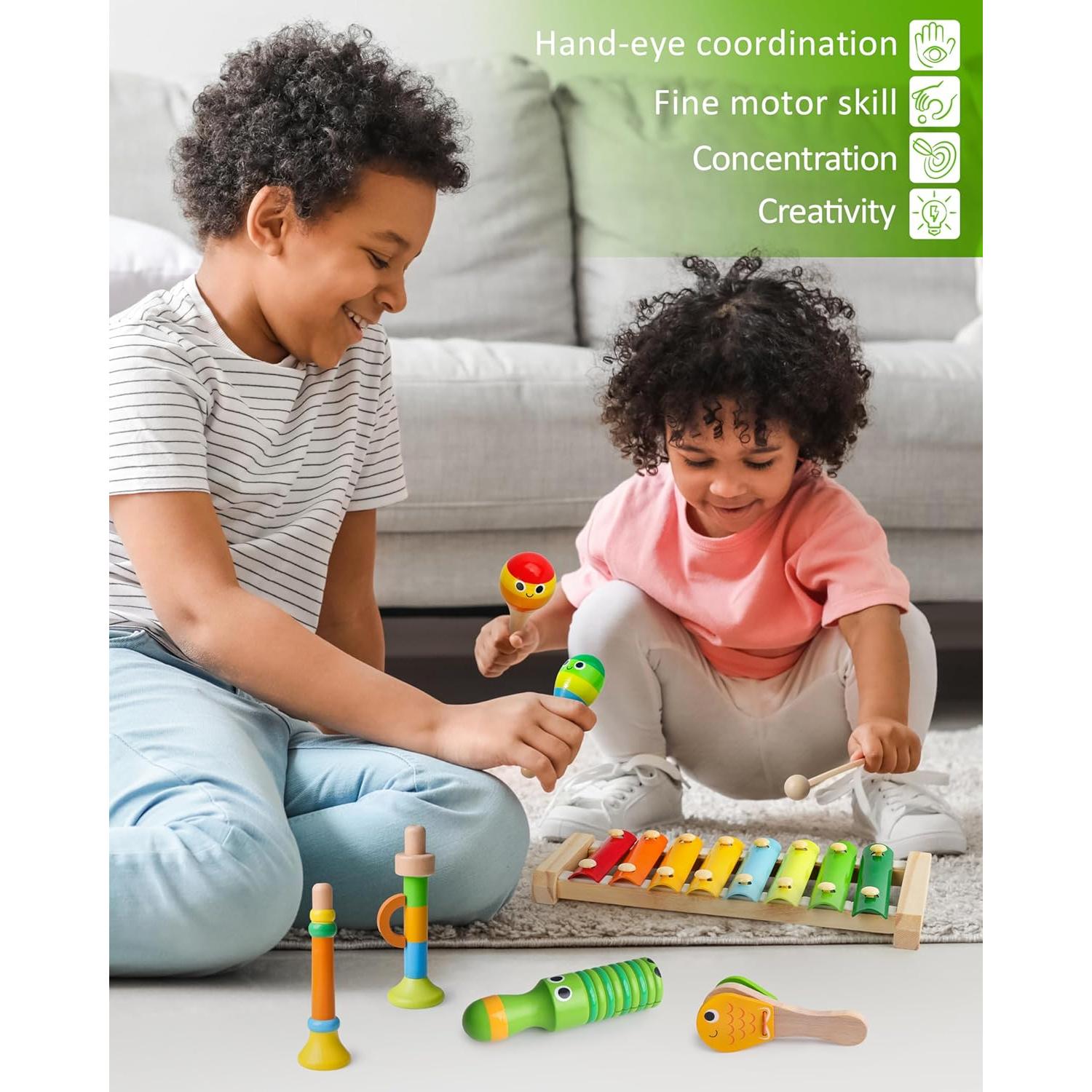 Juego de Instrumentos Musicales Coogam para Niños 3+ Años