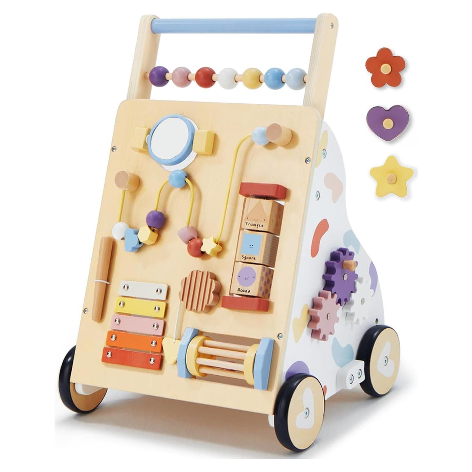 Andador de Madera Montessori para Bebés 12M+ Ajustable