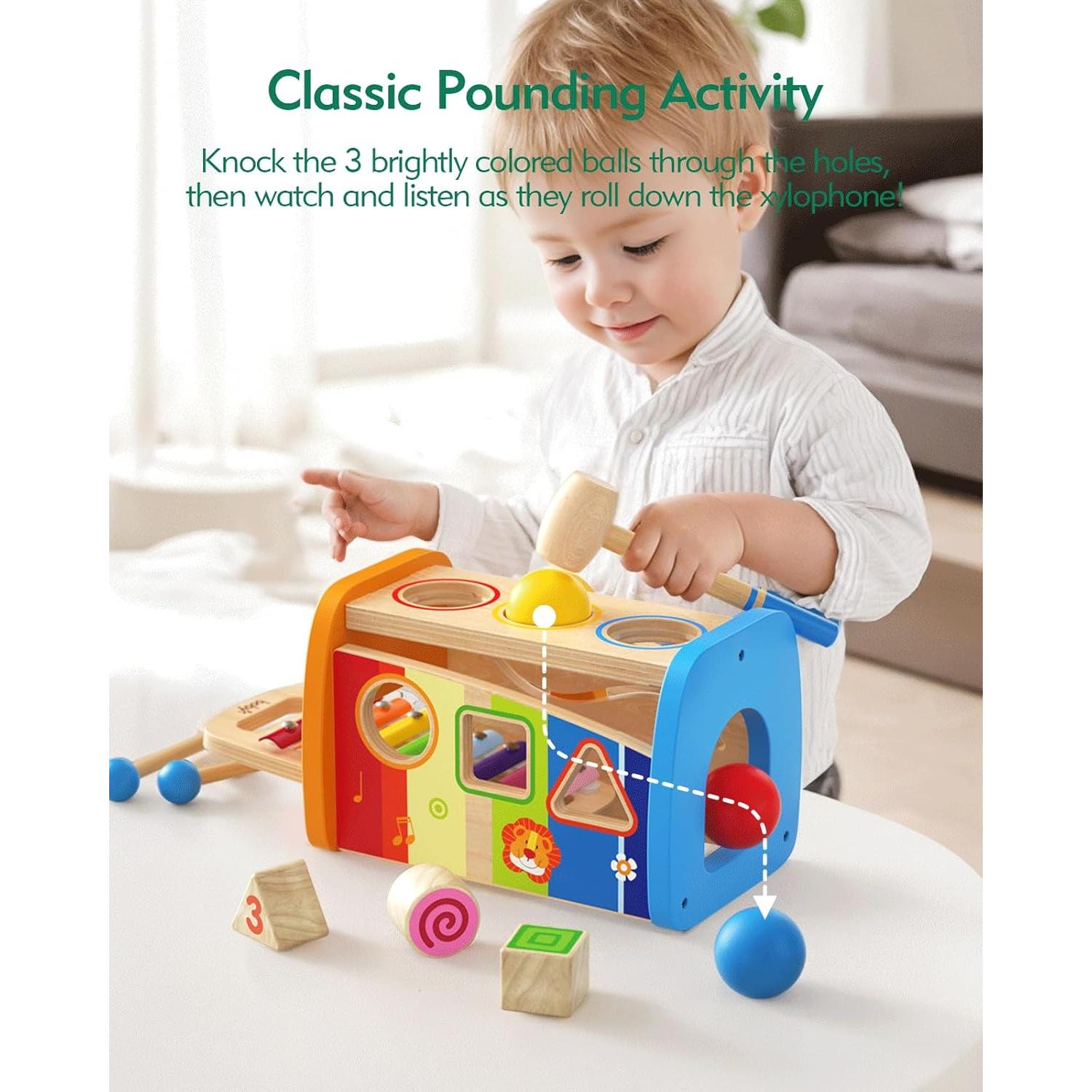 Juguete de Golpear 4 en 1 Boby para Niños 1-3 Años