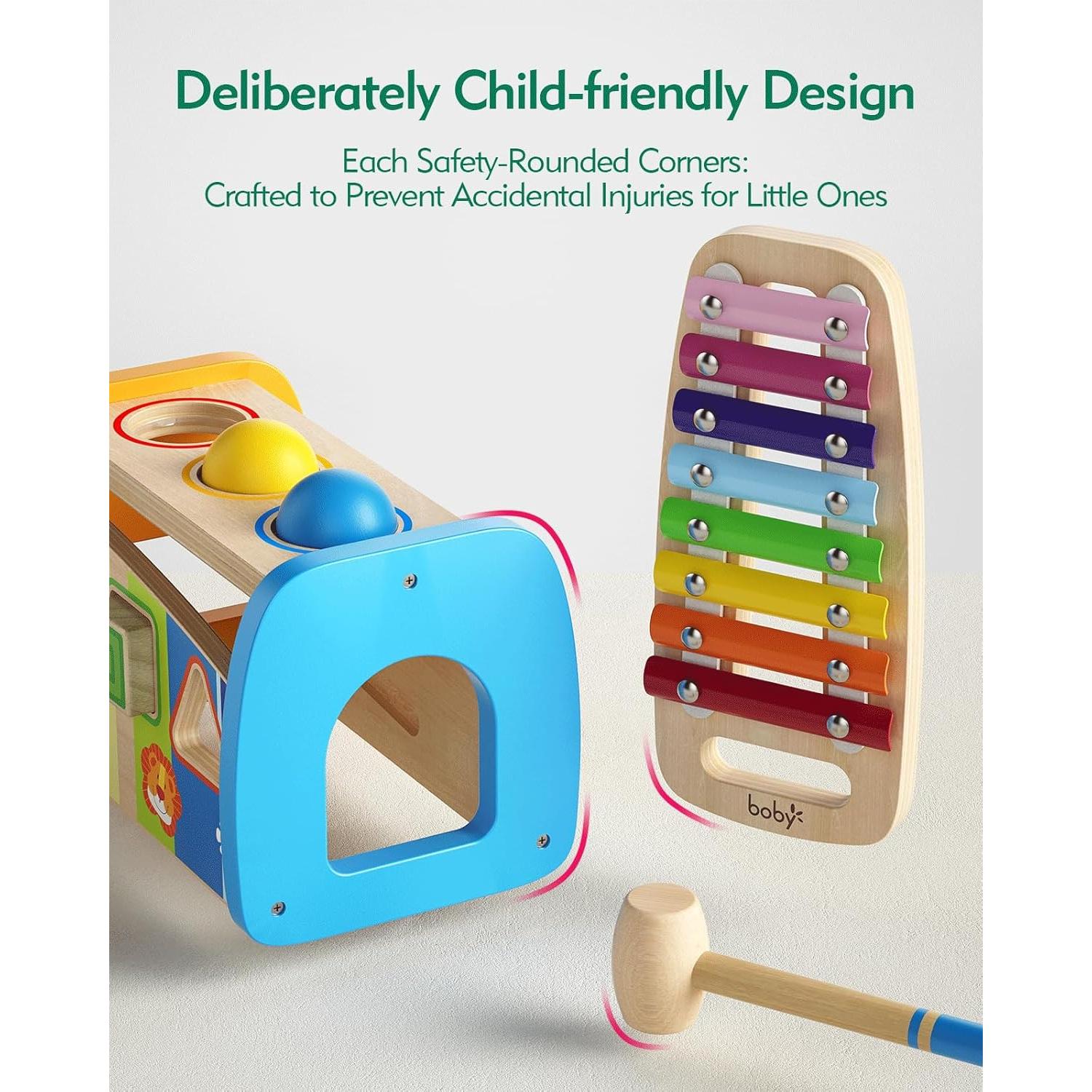 Juguete de Golpear 4 en 1 Boby para Niños 1-3 Años