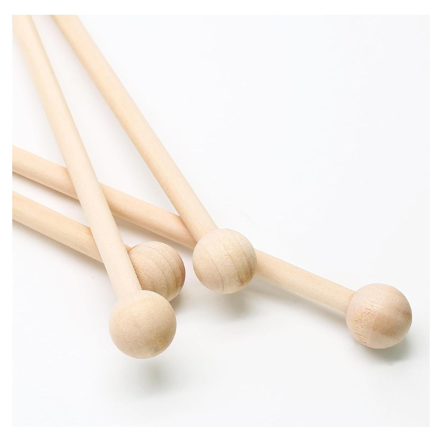 Martillos de Madera Biaungdo para Xilófono - 4 Piezas 22cm