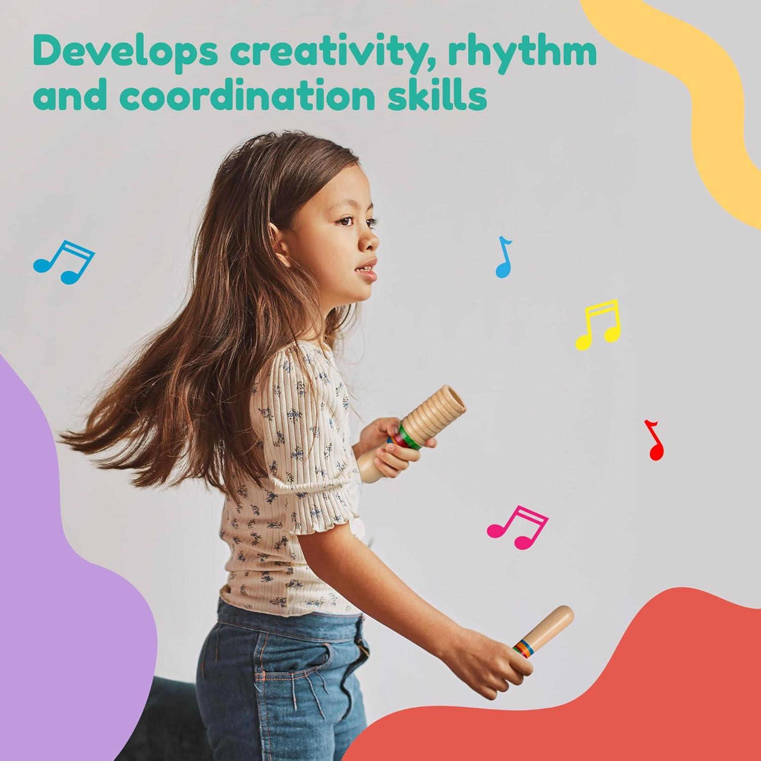 Juego de Instrumentos Musicales de Madera Stoie - 34 Piezas