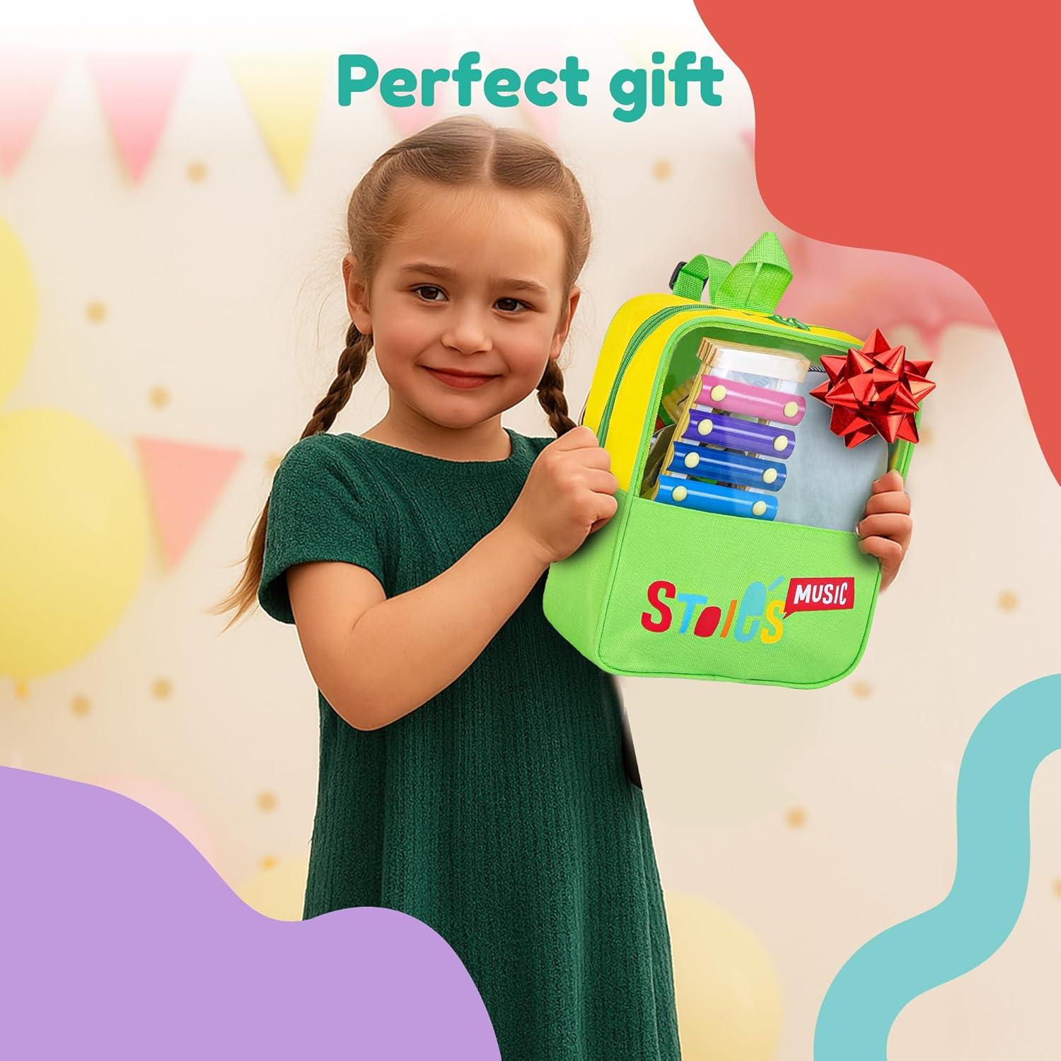 Juego de Instrumentos Musicales de Madera Stoie - 34 Piezas