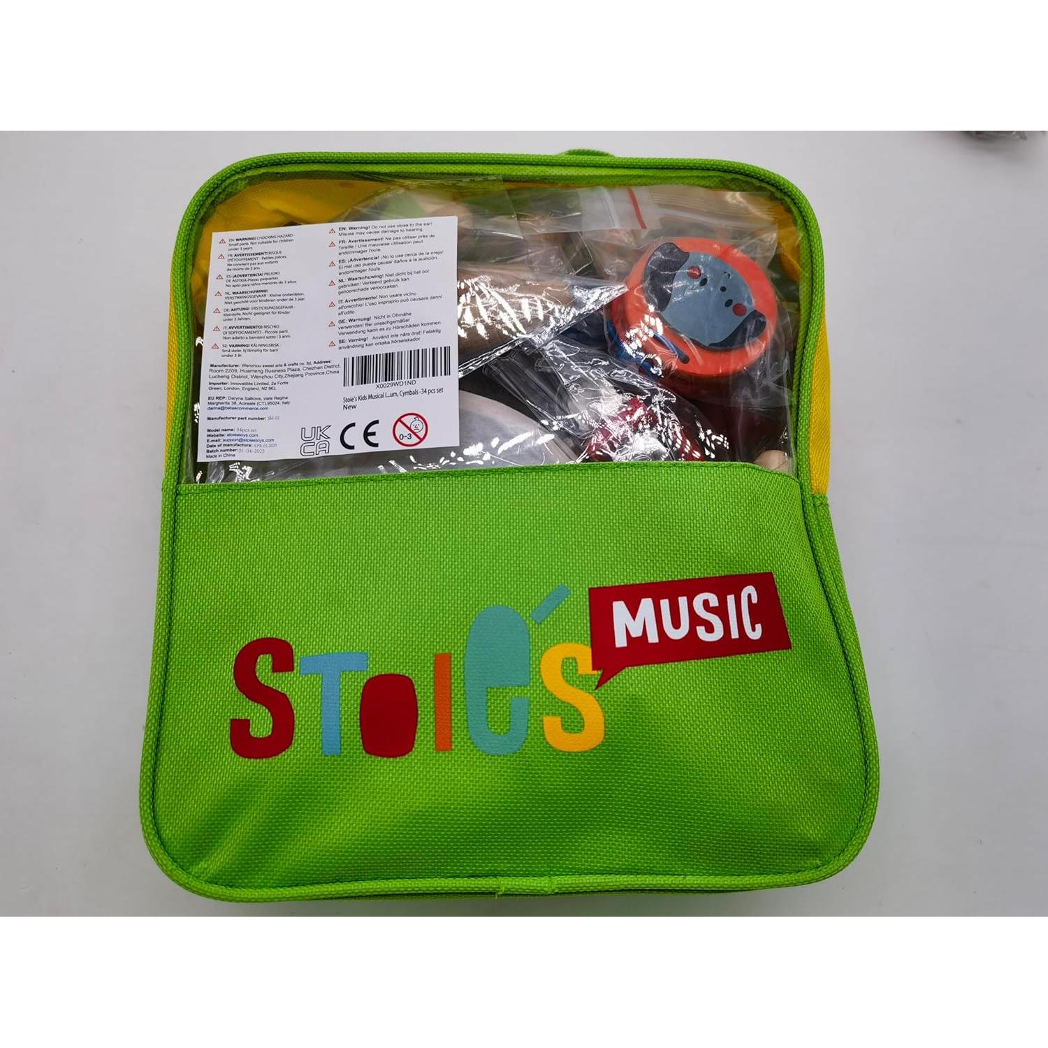 Juego de Instrumentos Musicales de Madera Stoie - 34 Piezas