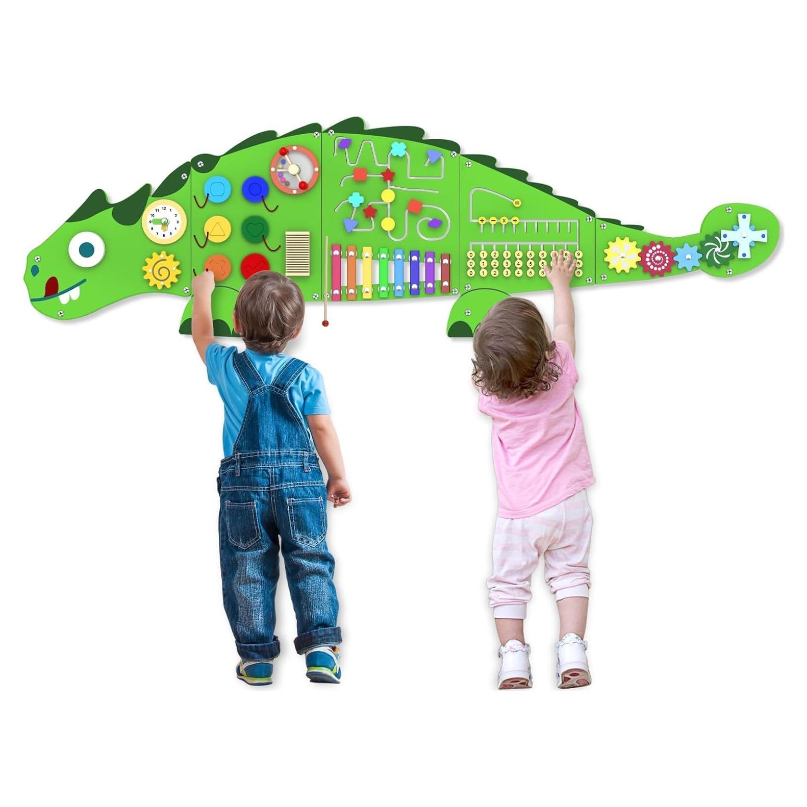 Panel Sensorial de Actividades Dinosaurio Sinpedex 10 Juegos 3+ Años