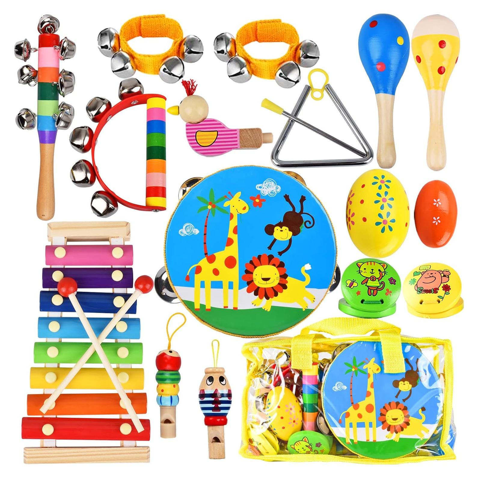 Juego de Instrumentos Musicales INLAIER 20 Piezas para Niños