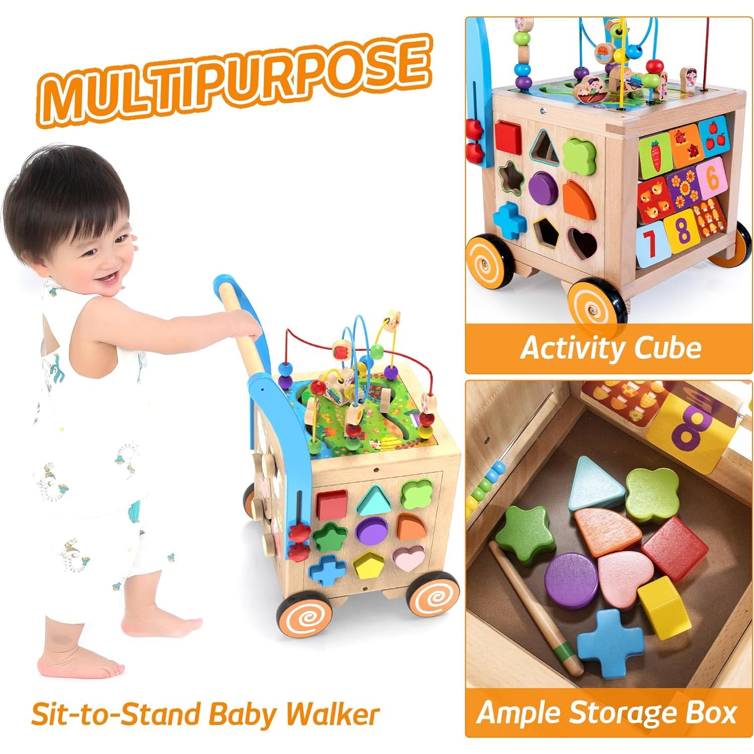 Andador de Madera Montessori ShenZhen 9 en 1 con Actividades