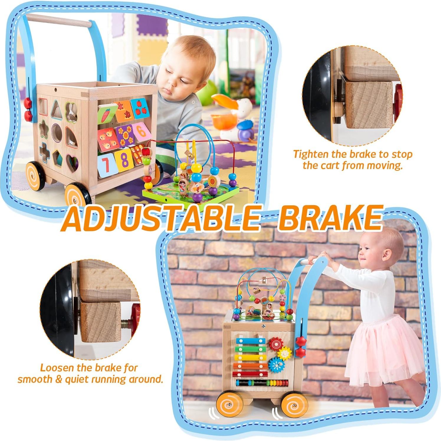 Andador de Madera Montessori ShenZhen 9 en 1 con Actividades