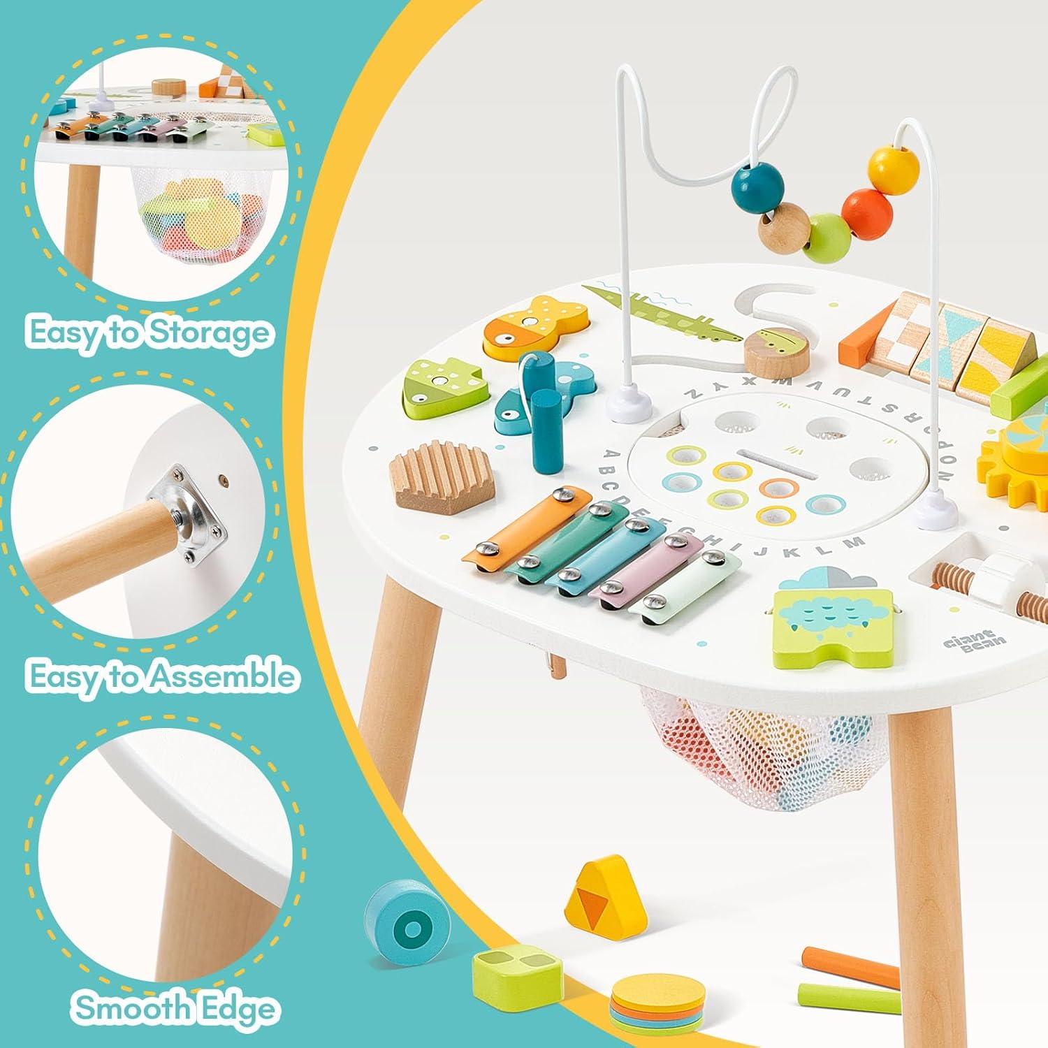 Mesa de Actividades de Madera Giantbean 11-en-1 Montessori