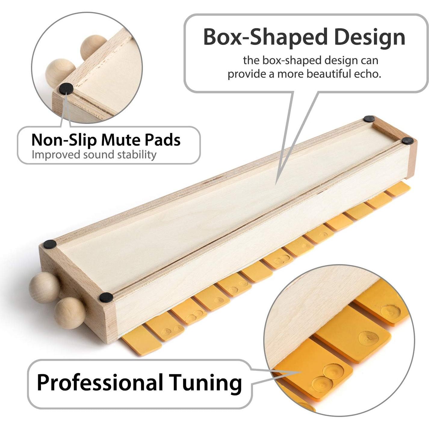 Xilófono de Madera MUSICUBE 13 Teclas para Niños 0.85 kg