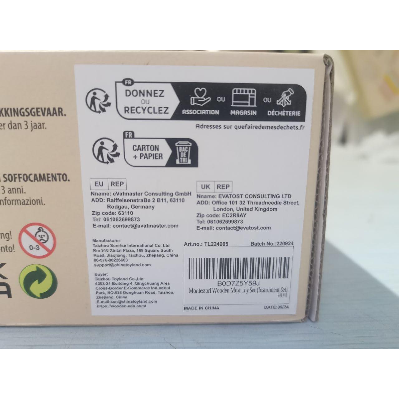 Juego de Instrumentos Musicales de Madera WOODENFUN para Niños