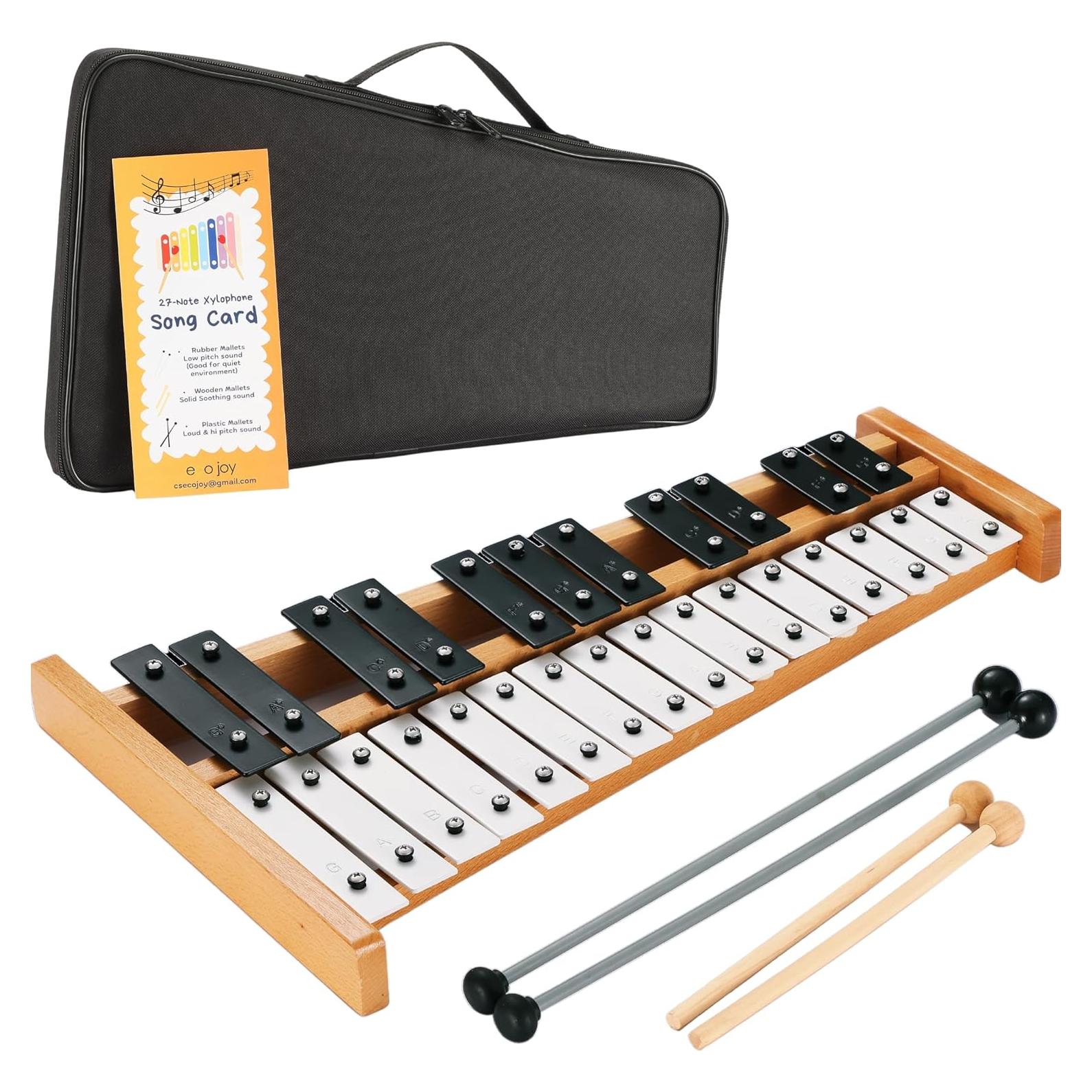 Xilófono Profesional Eco Joy 27 Notas con Mazos y Funda