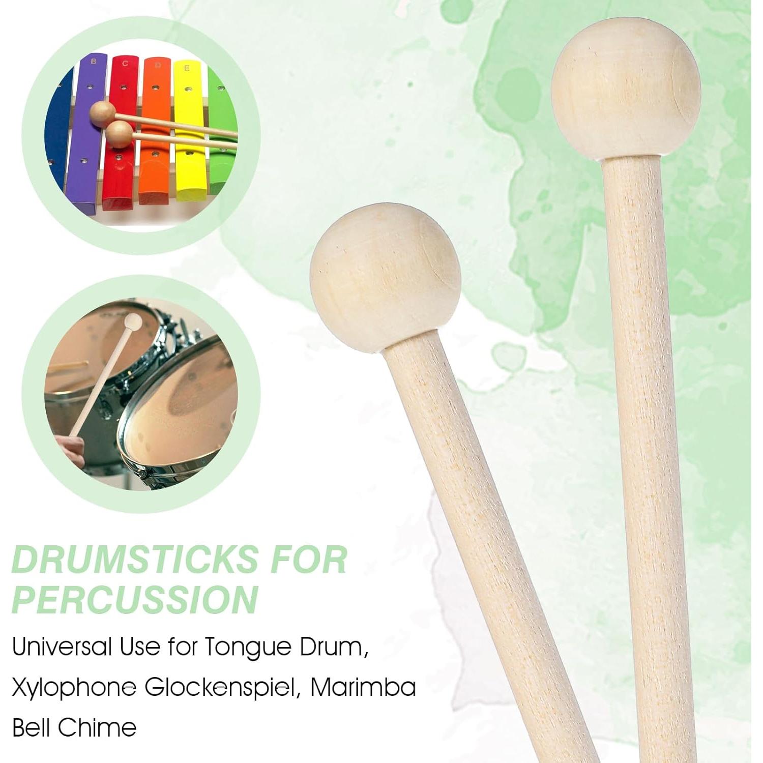 Mallets de Madera para Xilófono 20.32 cm - 2 Piezas