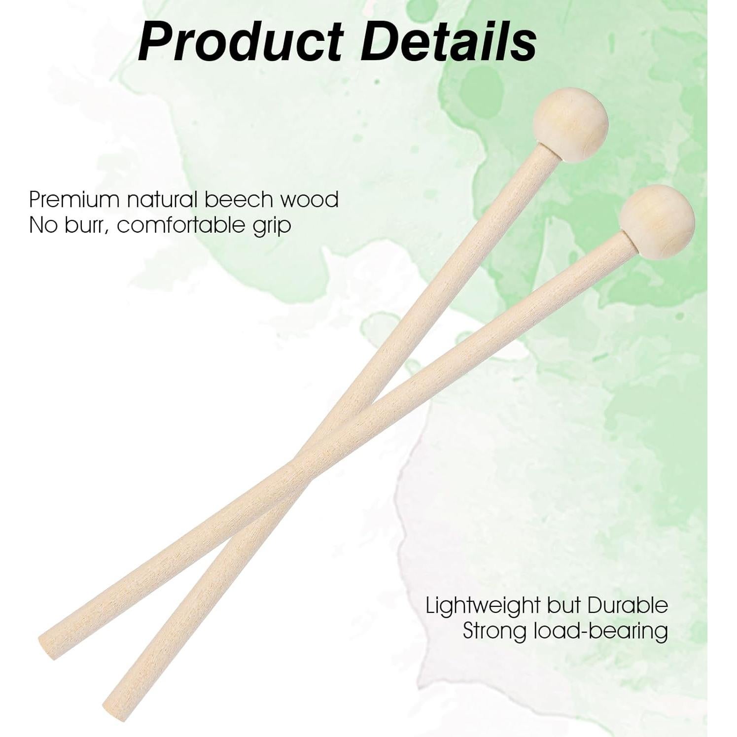 Mallets de Madera para Xilófono 20.32 cm - 2 Piezas