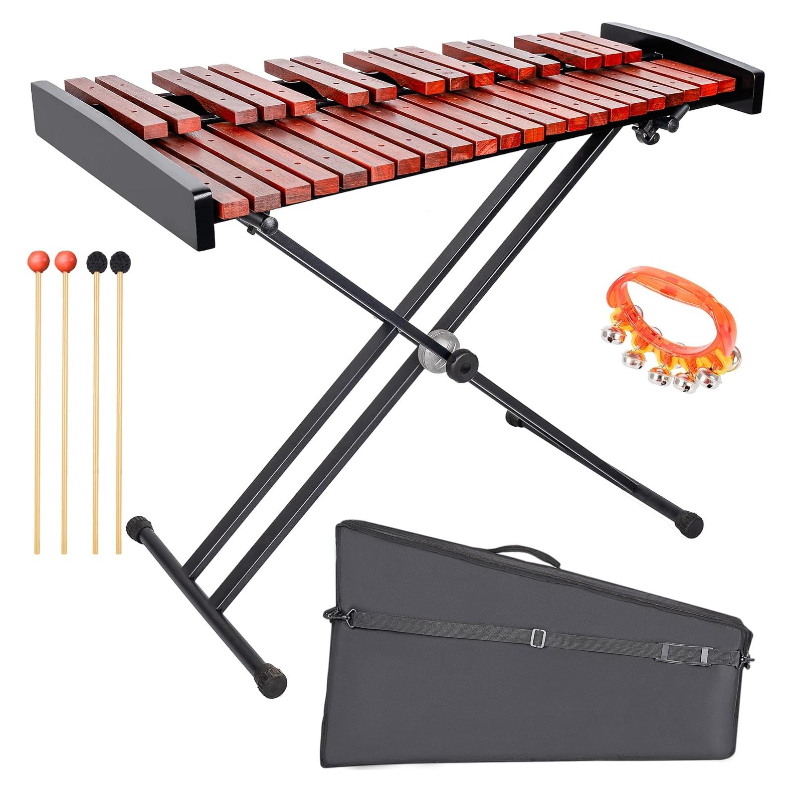 Xilófono Profesional LyricLight 37 Notas de Madera con Soporte