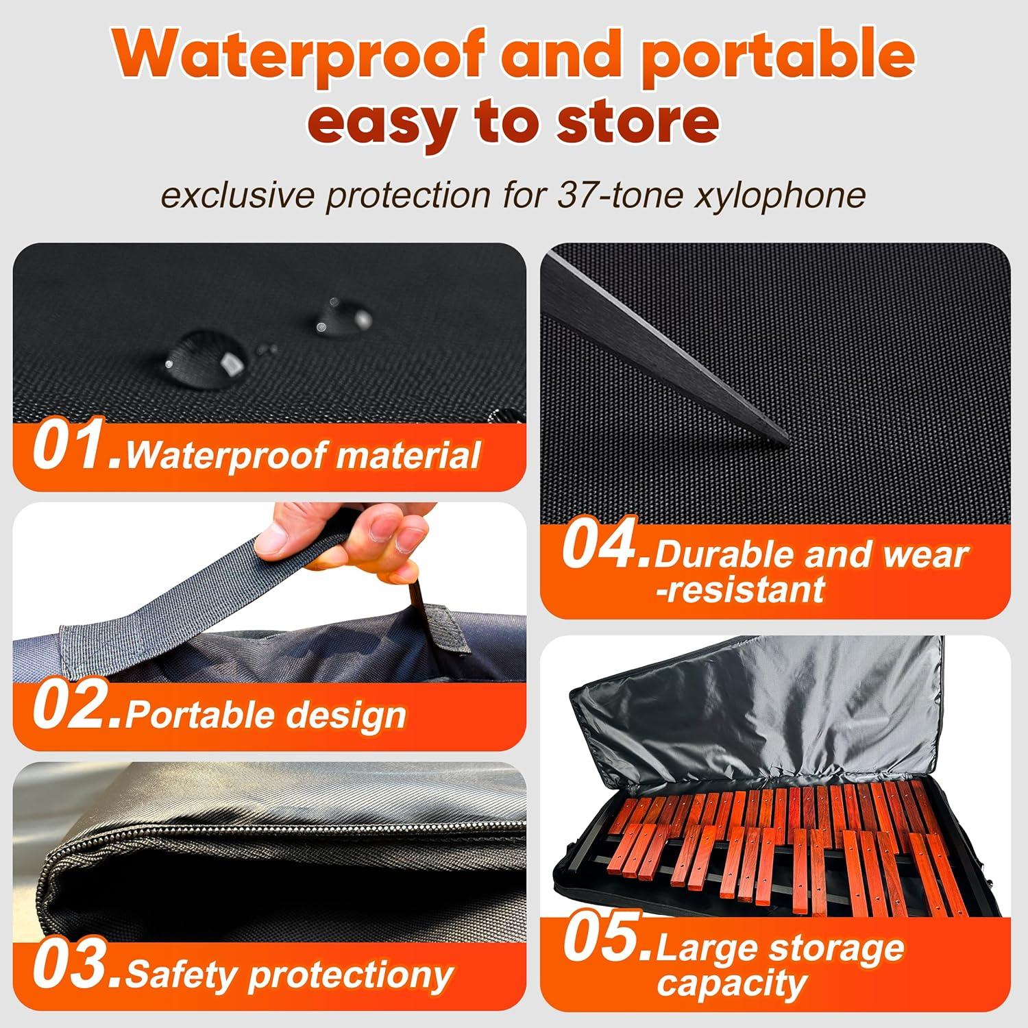 Xilófono Profesional LyricLight 37 Notas de Madera con Soporte