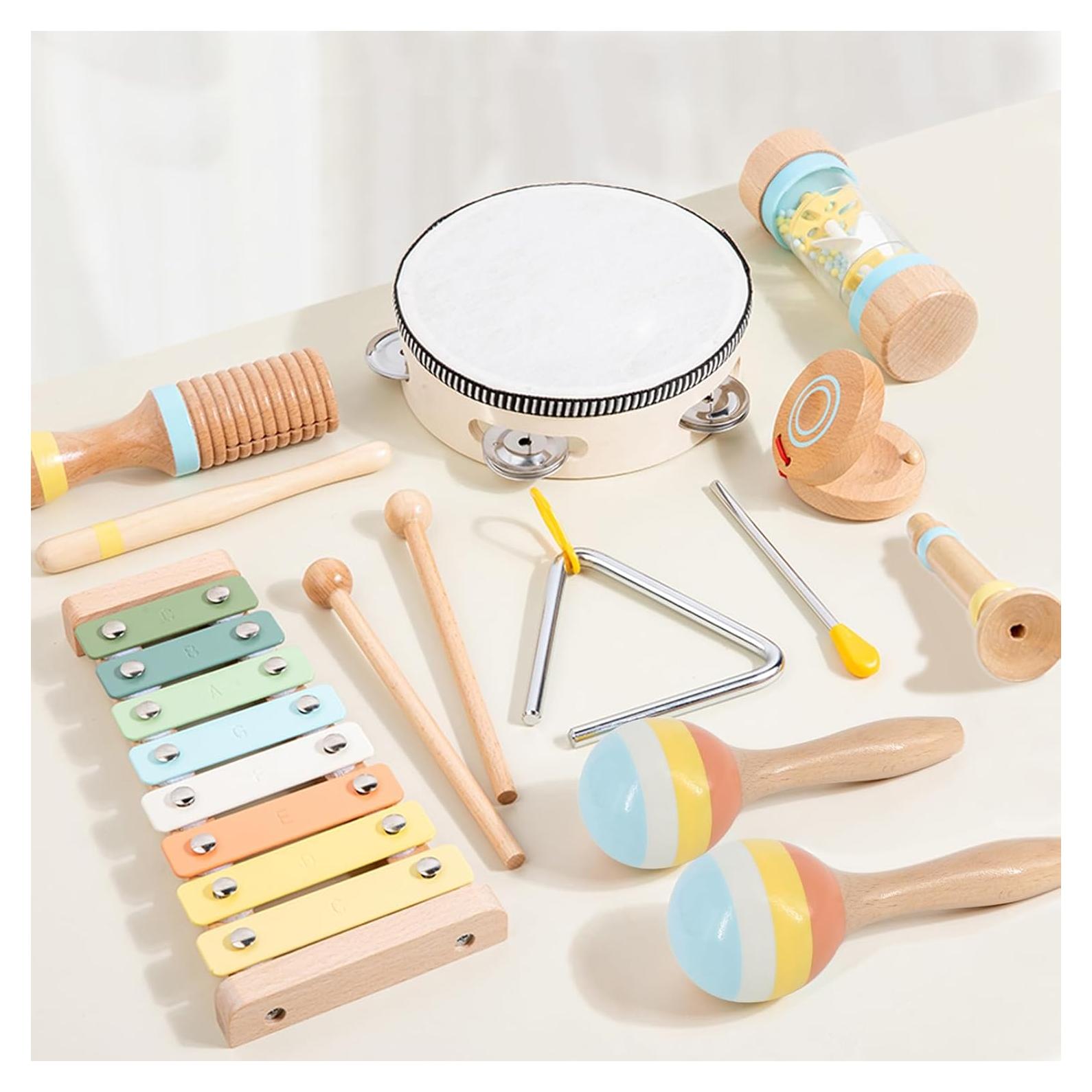 Set de Instrumentos Musicales Montessori 8 Piezas para Bebés