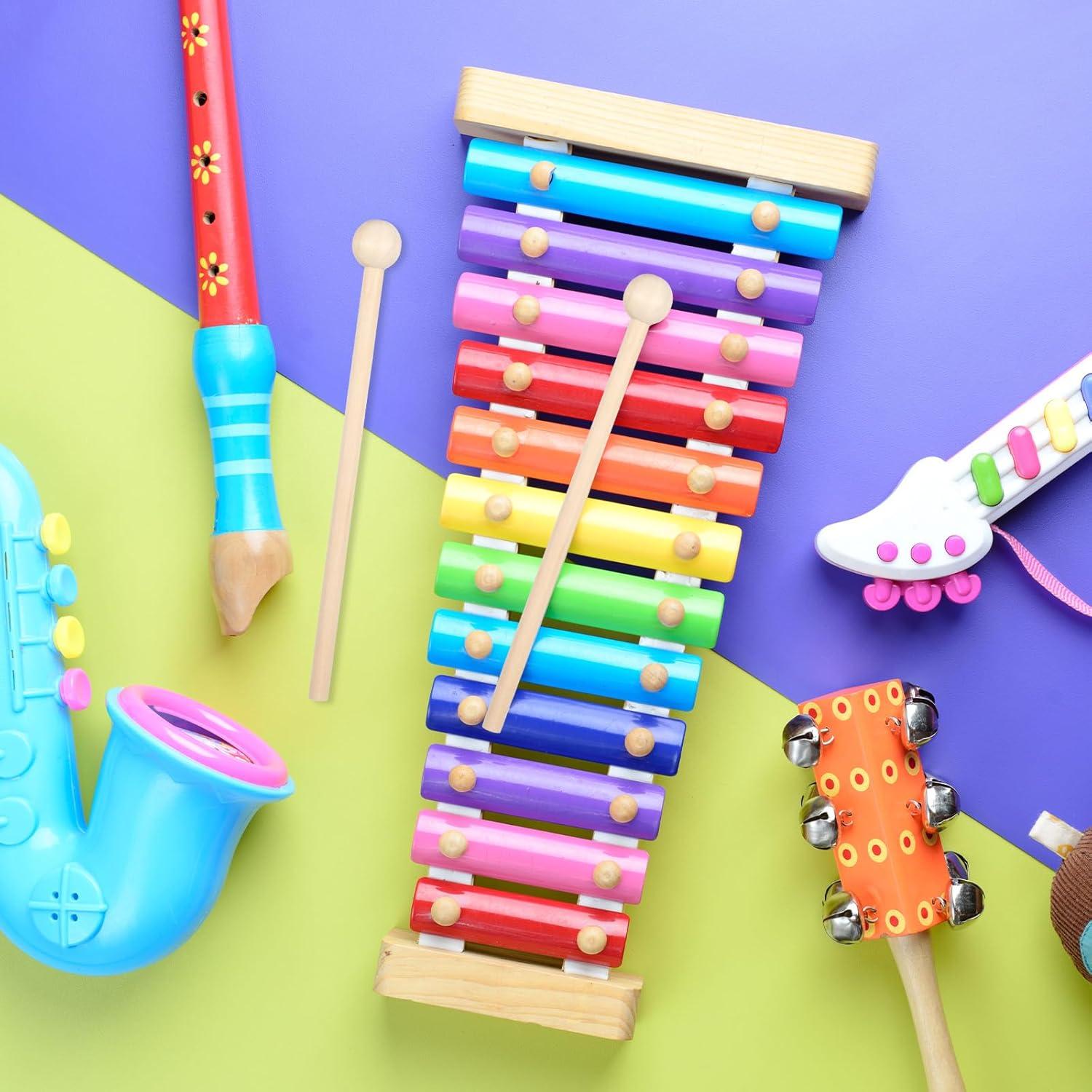 Mallets de Percusión de Madera Haya 19 cm - 2 Piezas