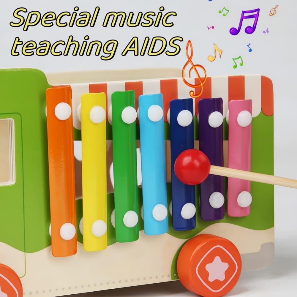 Carrito de Frutas y Verduras de Madera YUNHE para Niños 3+