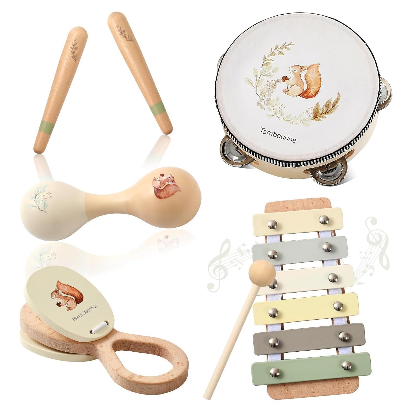 Juego de Instrumentos Musicales Montessori Let's Make - Set 4 en 1