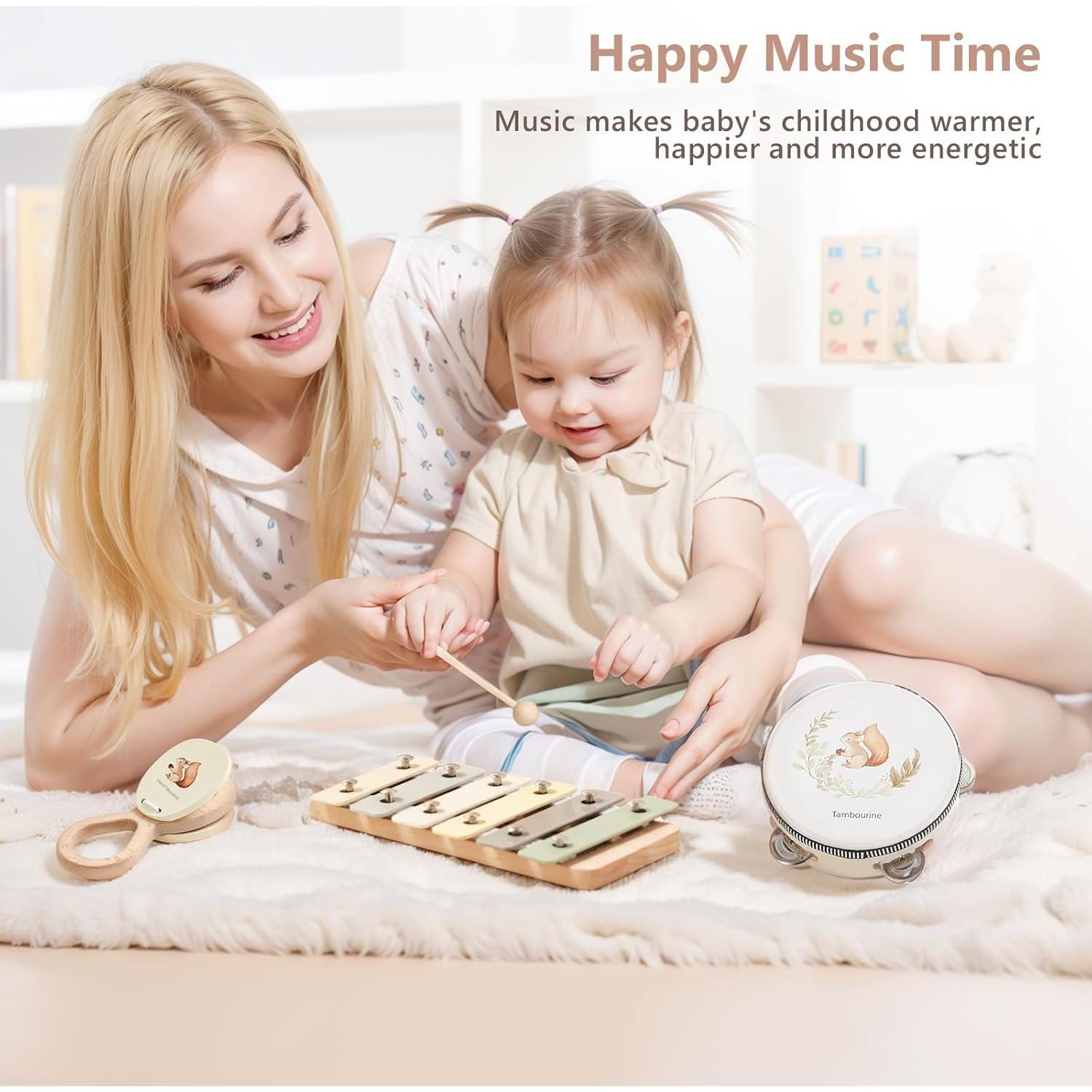 Juego de Instrumentos Musicales Montessori Let's Make - Set 4 en 1