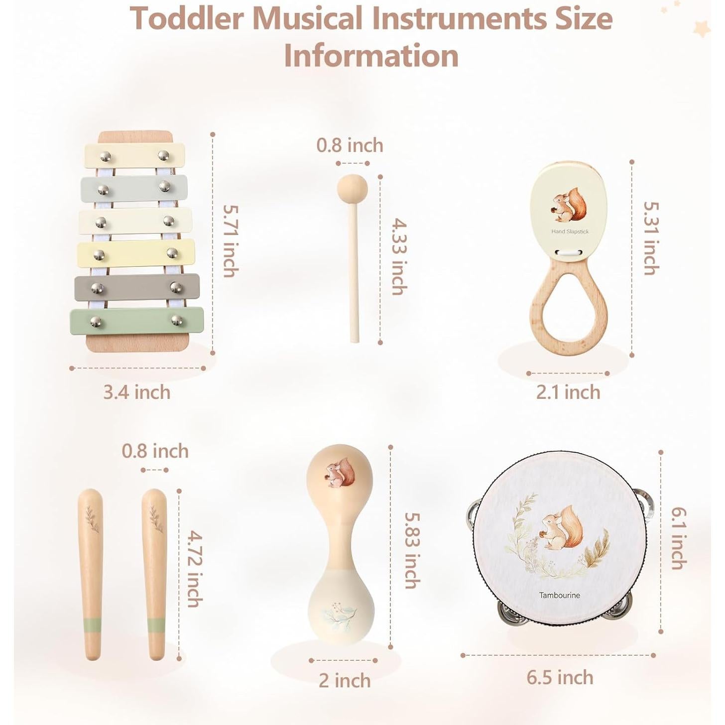Juego de Instrumentos Musicales Montessori Let's Make - Set 4 en 1